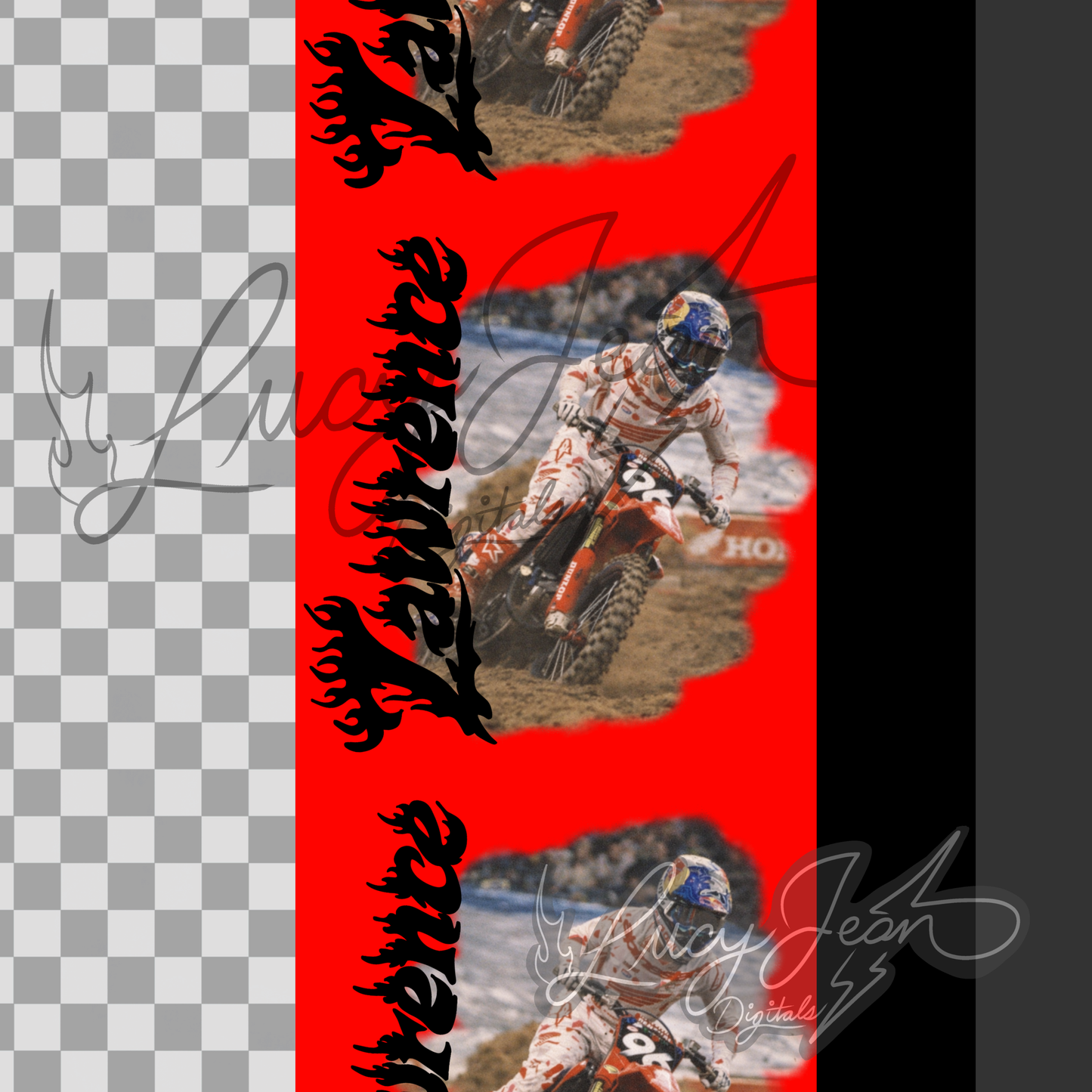 #96 dirt bike rider Seamless file- 2026