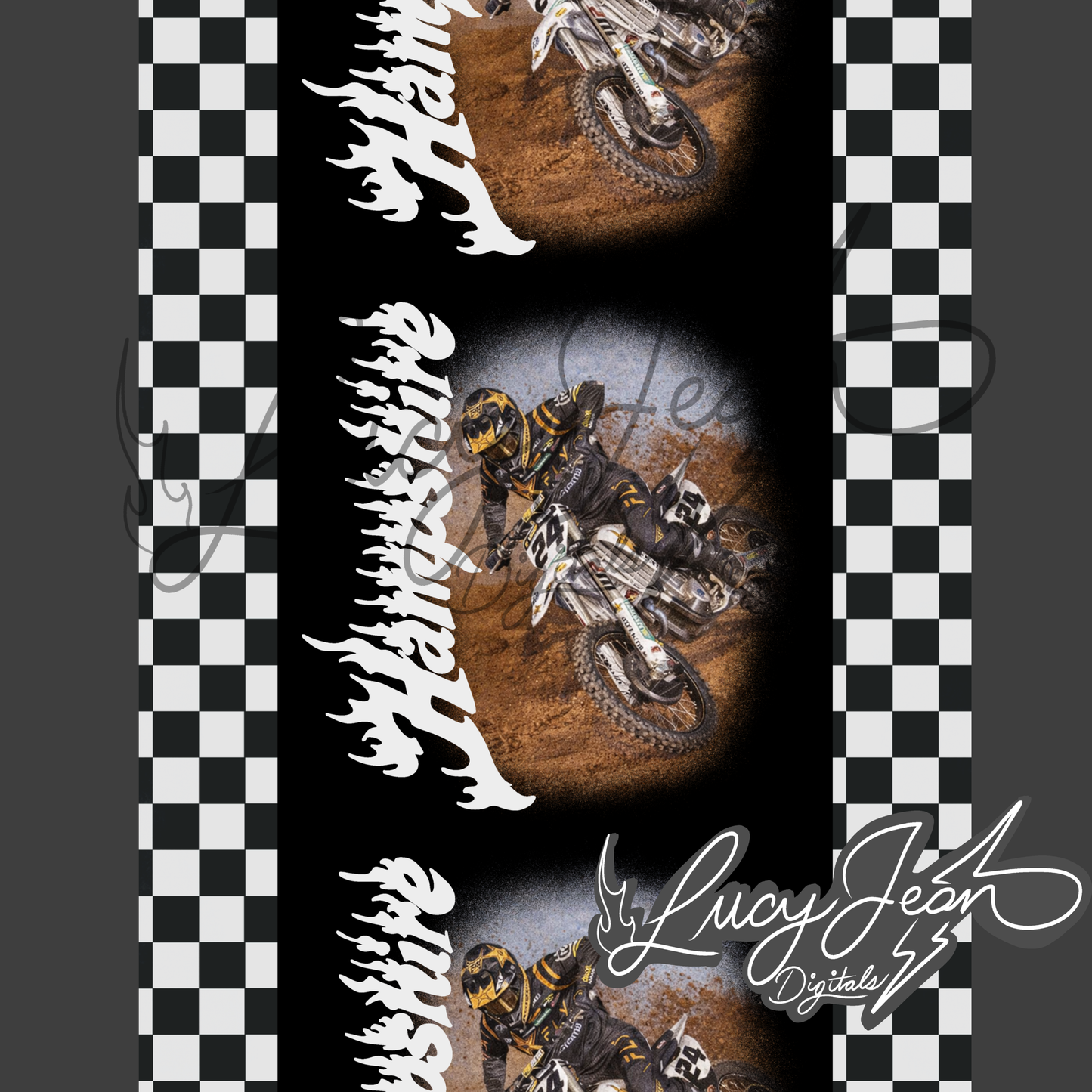 #24 dirt bike rider Seamless file- 2026