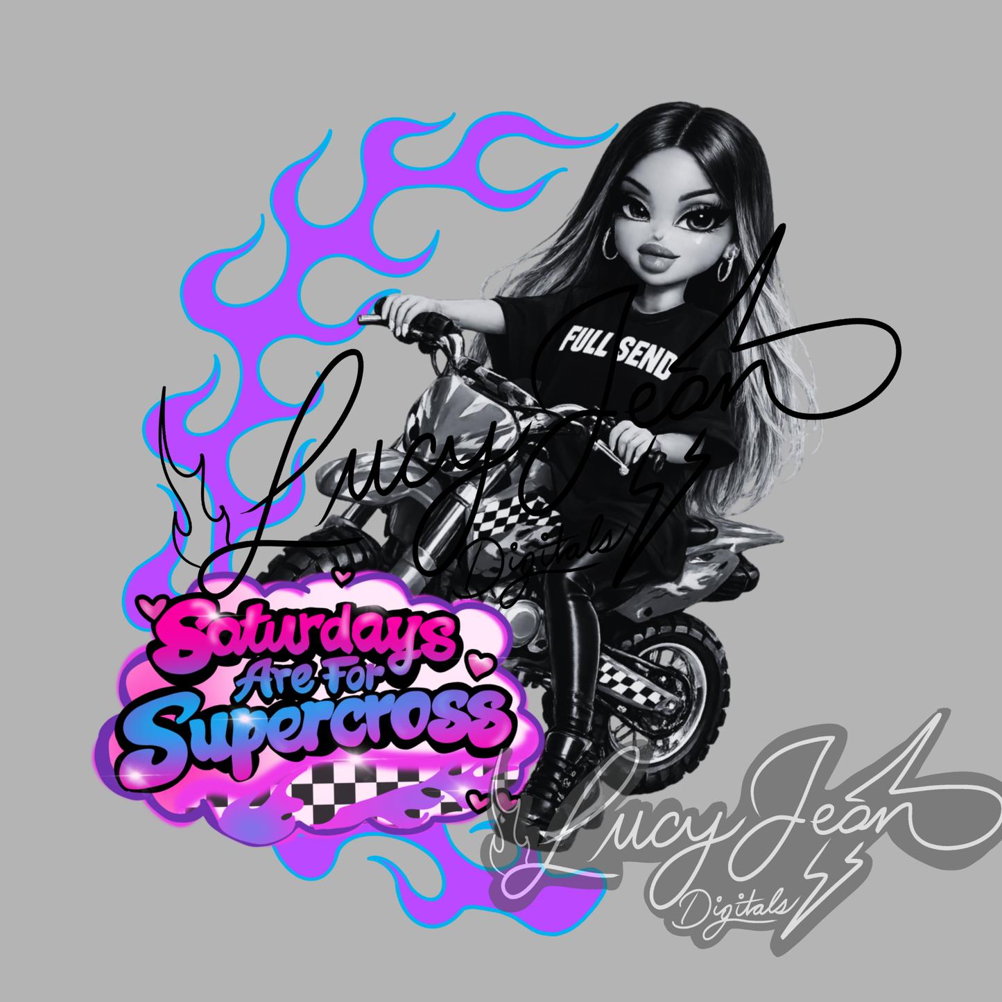 Saturdays are for supercross doll PNG- 2026