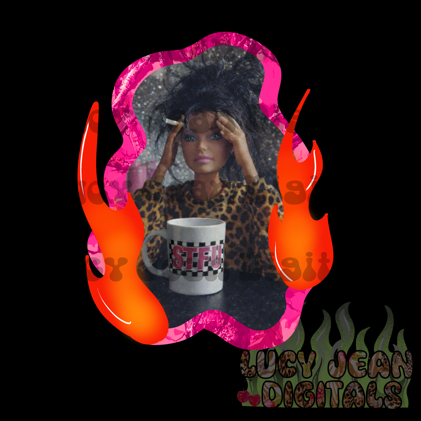 LIMITED COLLAB RMCC x SLS BURNT OUT STFU DOLL PNG