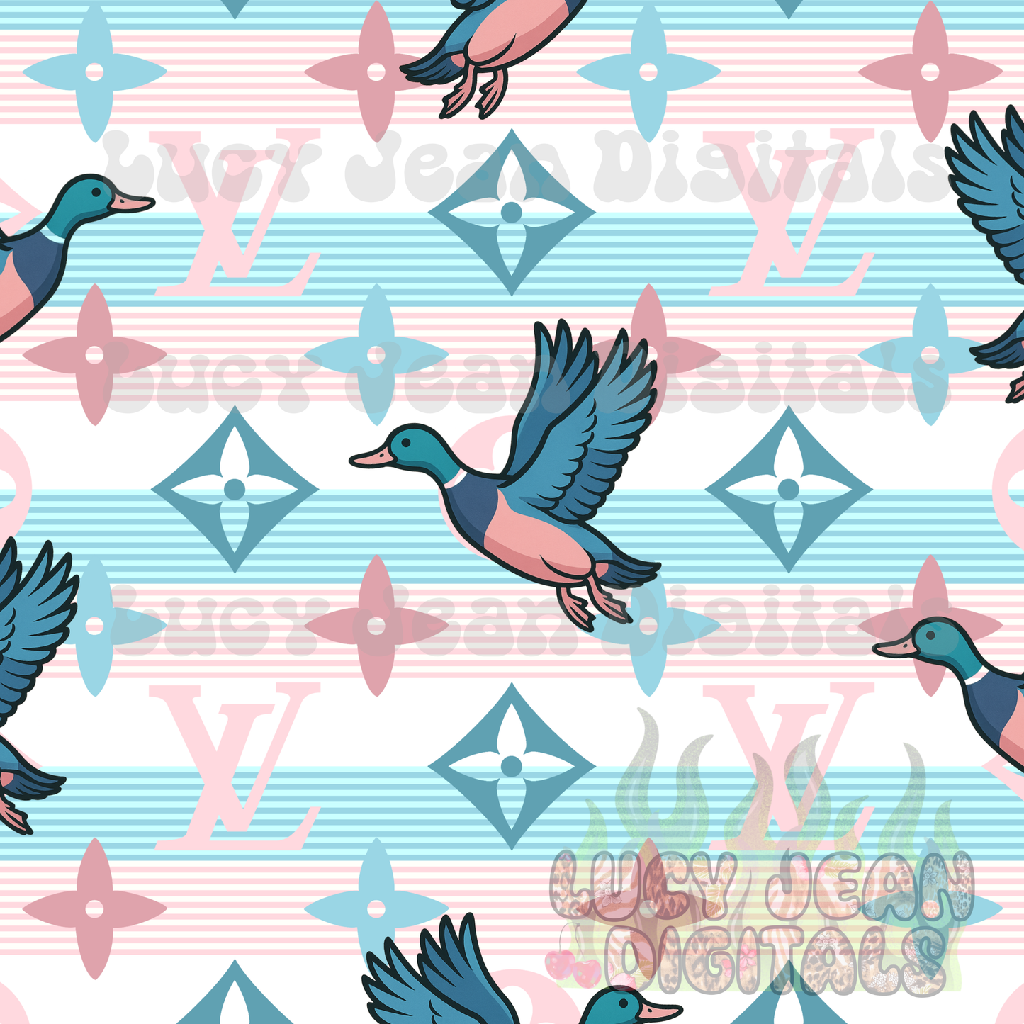 Boujee mallard newborn Stripes Seamless File