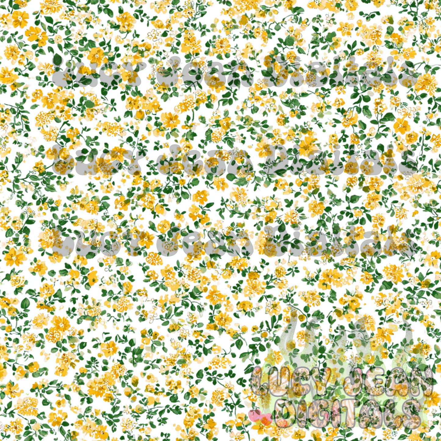 Tiny vintage yellow floral Seamless File- 2026