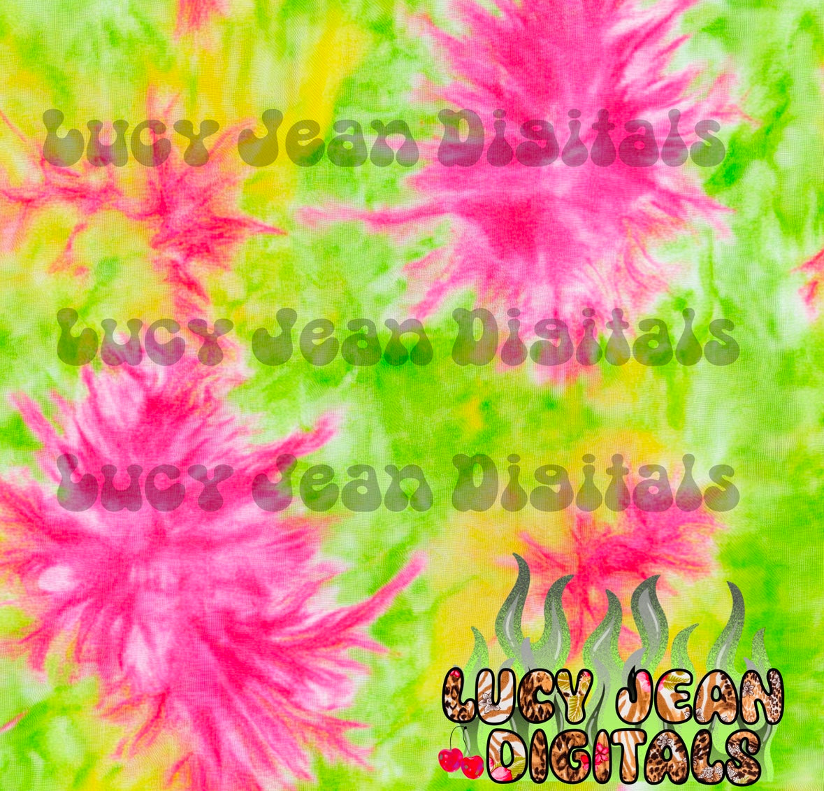 Lime/hot pink splatter tie dye Seamless File