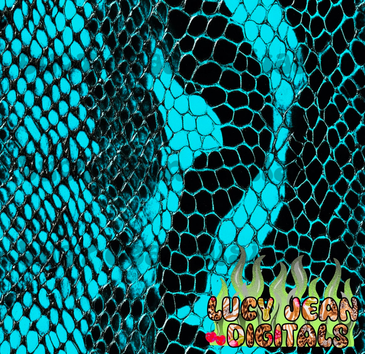 Teal snake print Seamless File