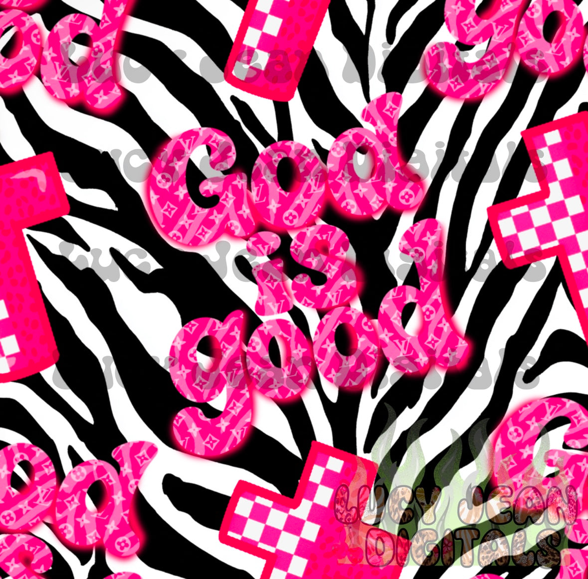 Boujee God is Good Zebra Seamless File