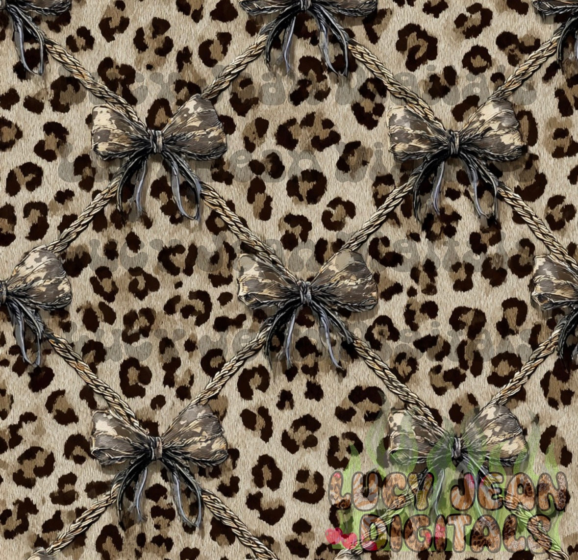 Leopard Camo bows Seamless File