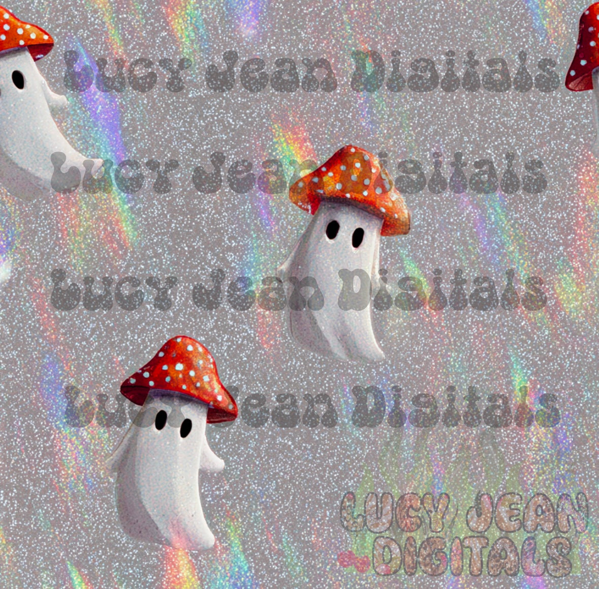 Ghost Mushrooms Seamless File