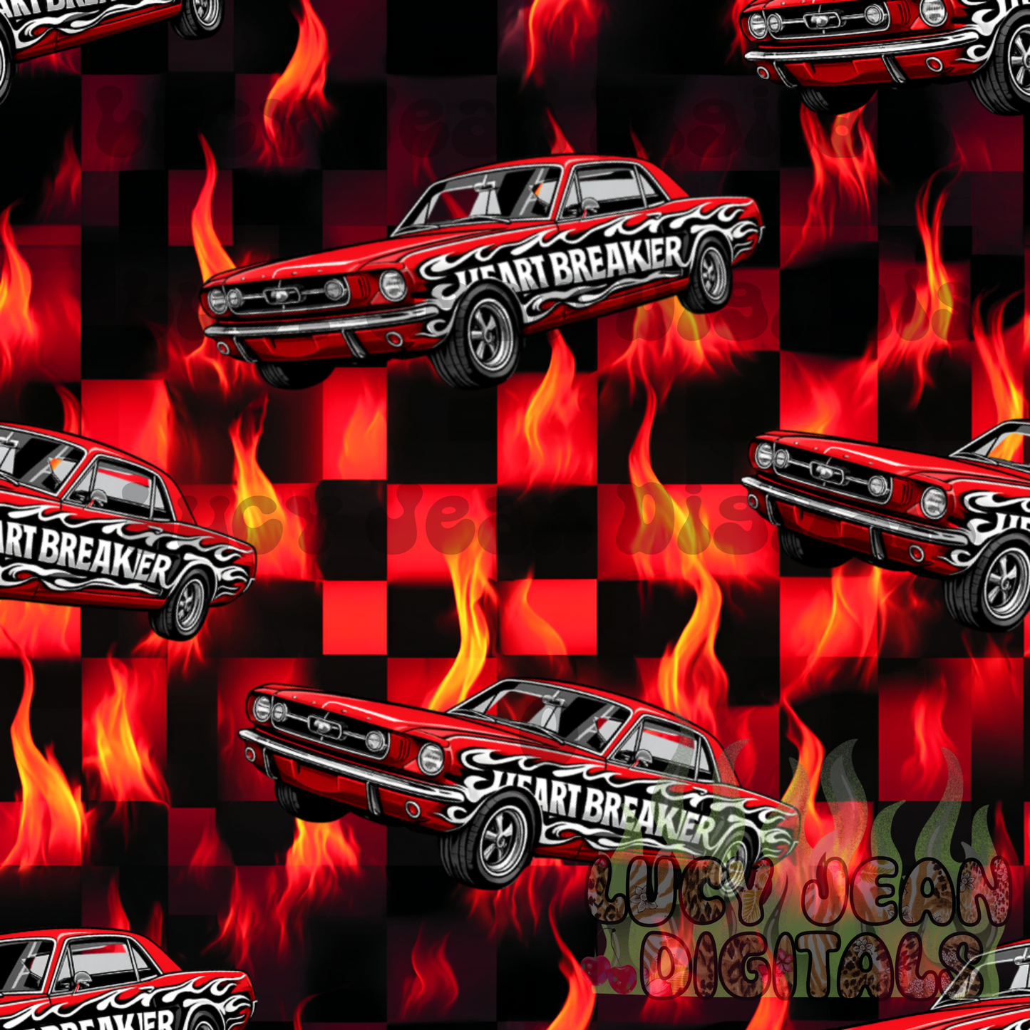 Heart breaker Car Seamless File