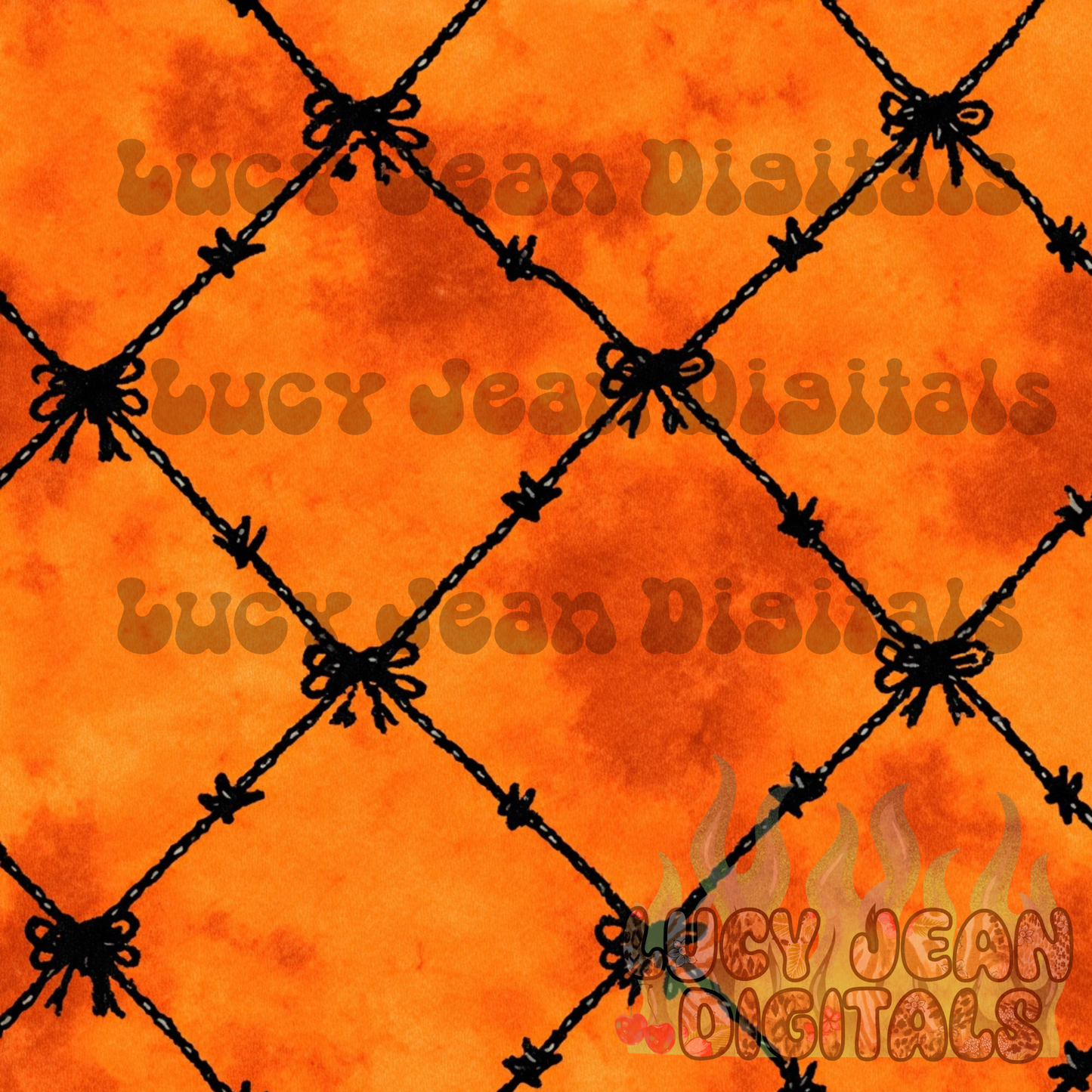 Orange/black bows Seamless File