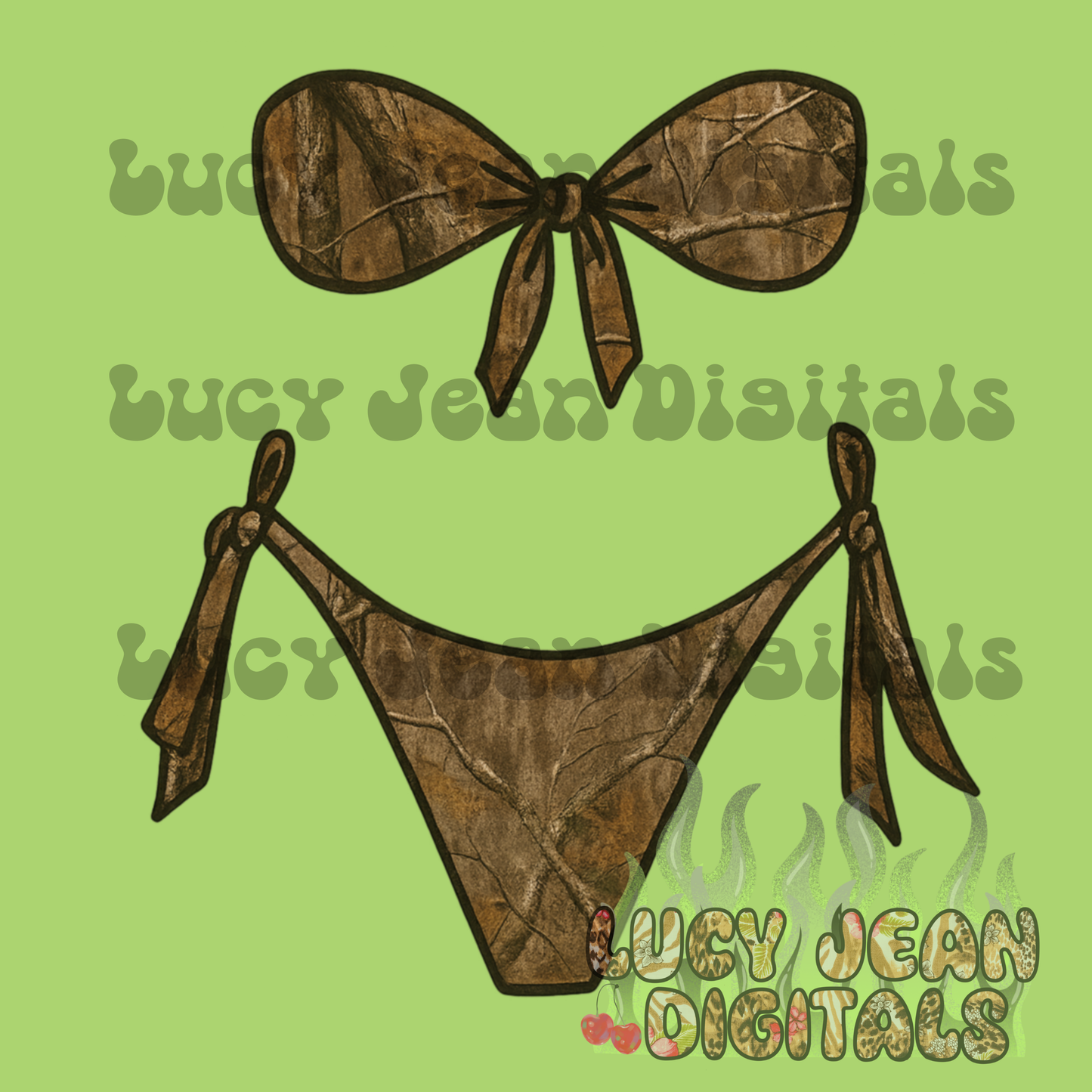 Realistic Camo Bikini PNG