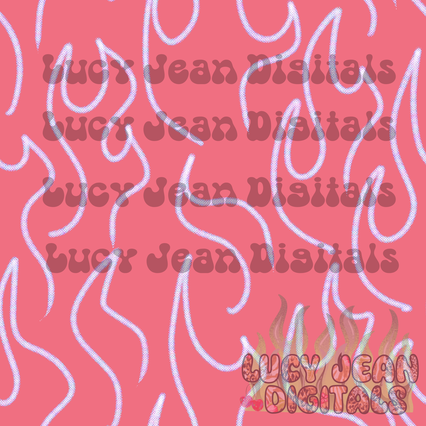 Pink simple flames Seamless File