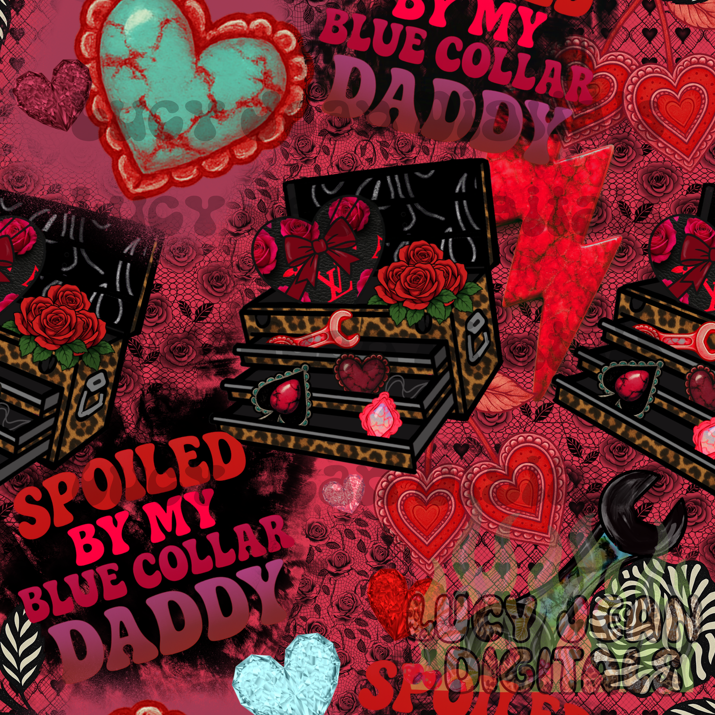 LIMITED Spoiled Blue Collar VDay Seamless File