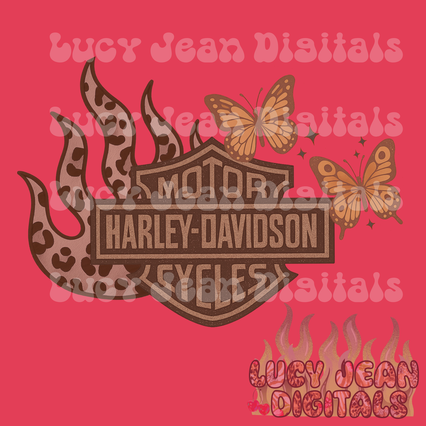 HD motorcycle Leopard butterfly PNG