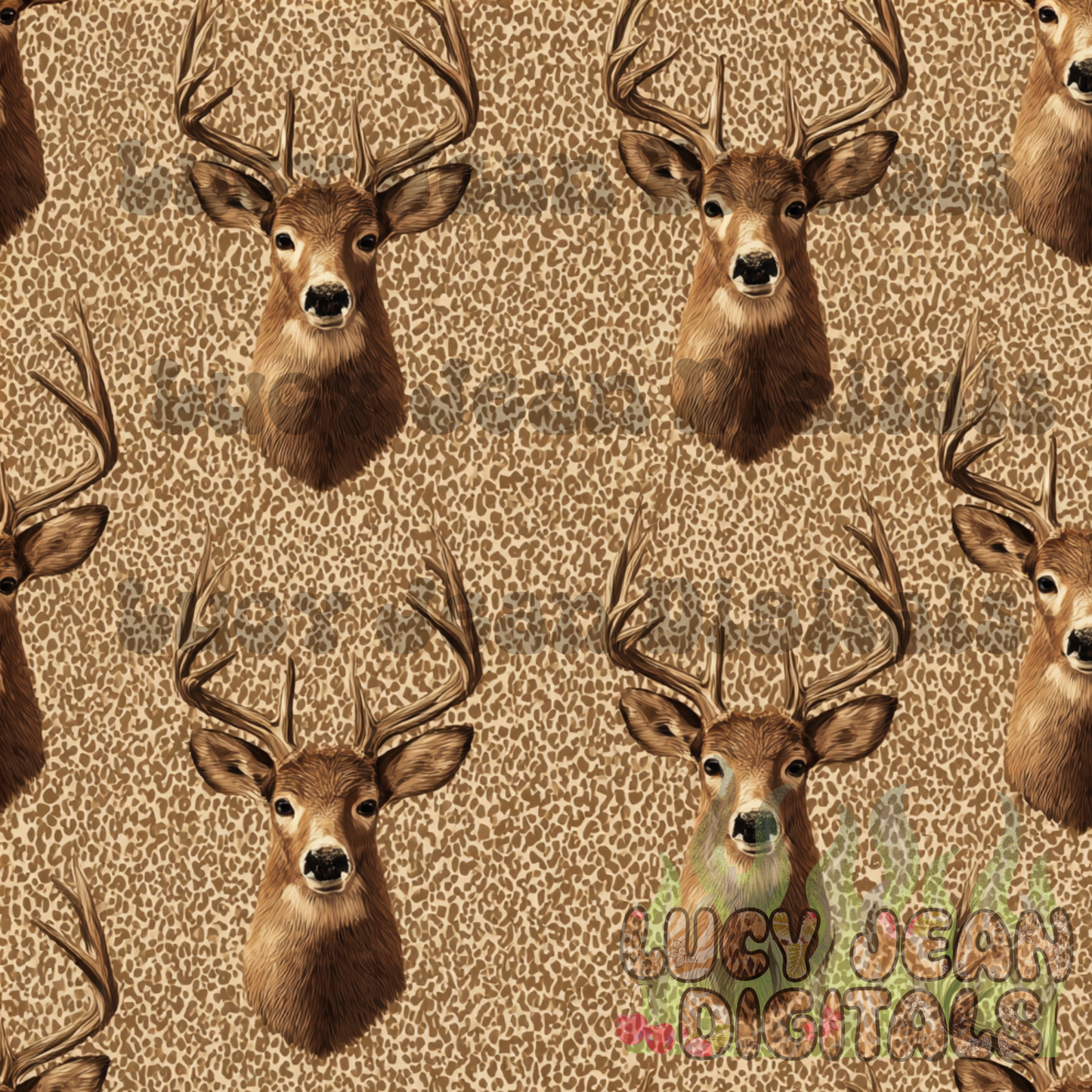 Cheetah Deer Seamless File
