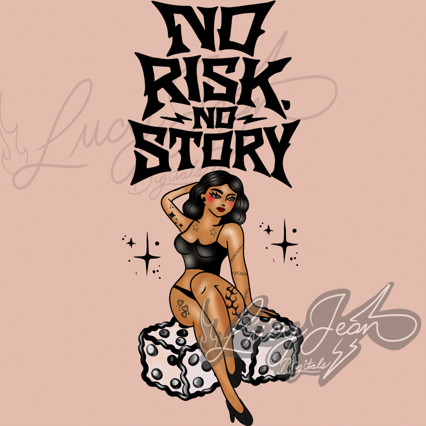 No risk,no story pinup PNG-2026