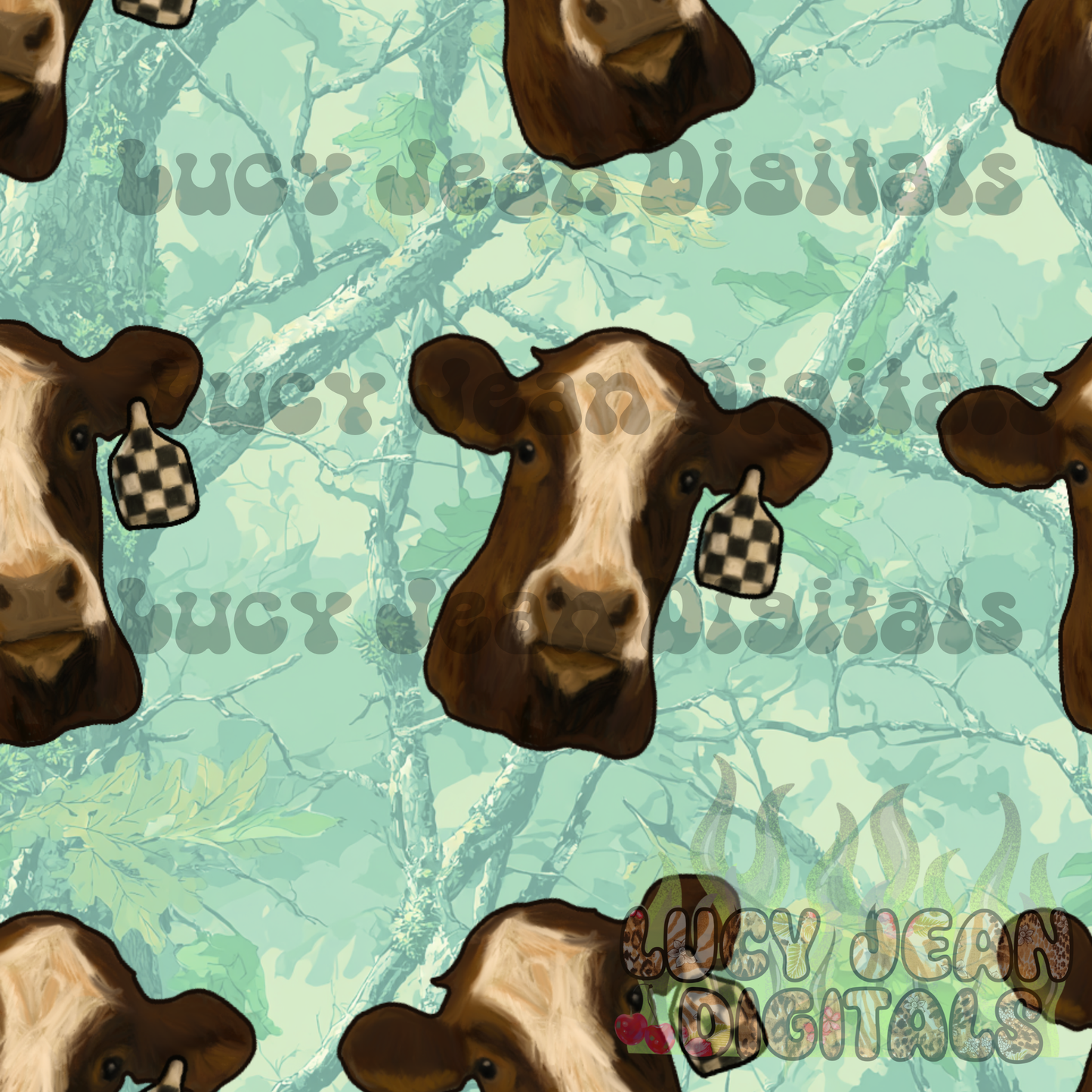 Camo Cow Seamless File