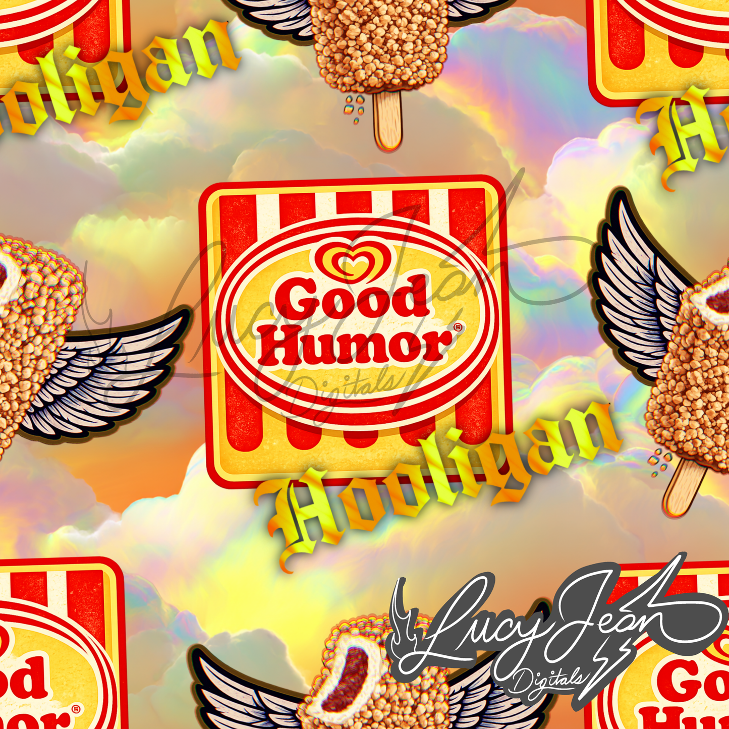 LIMITED COLLAB LJD x RDD FLYING HOOLIGAN ICE CREAM SEAMLESS FILE