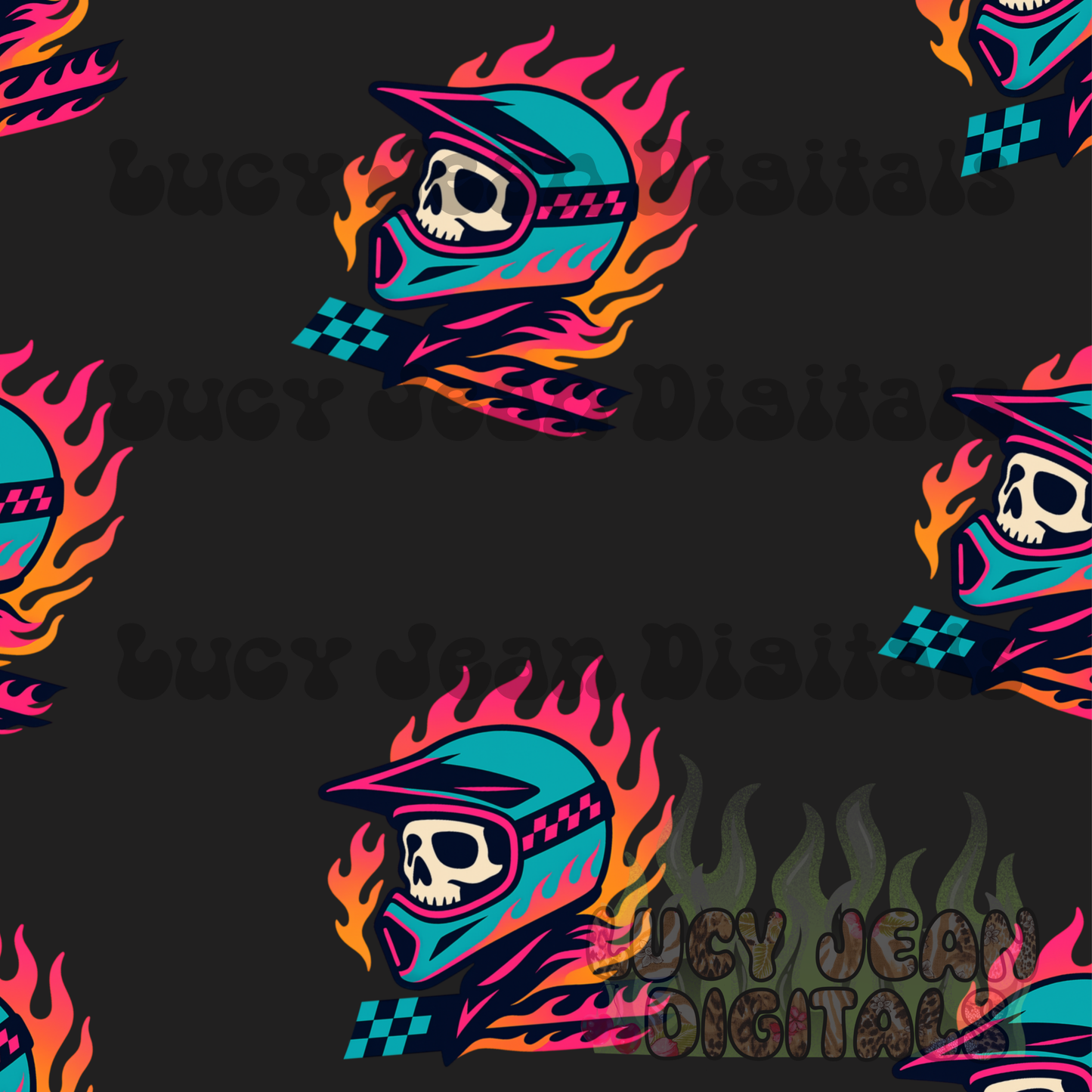 Moto Skeletons Seamless File