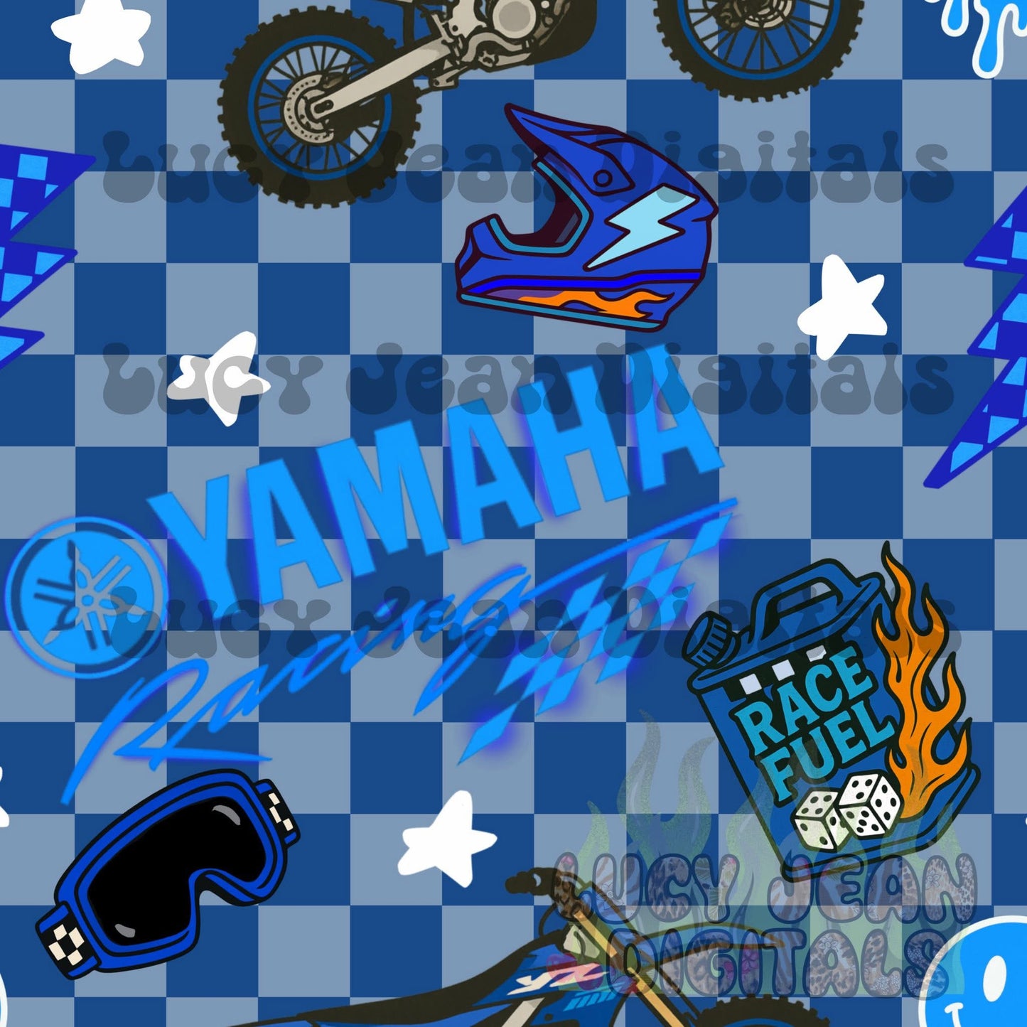 Blue Dirtbike Seamless File