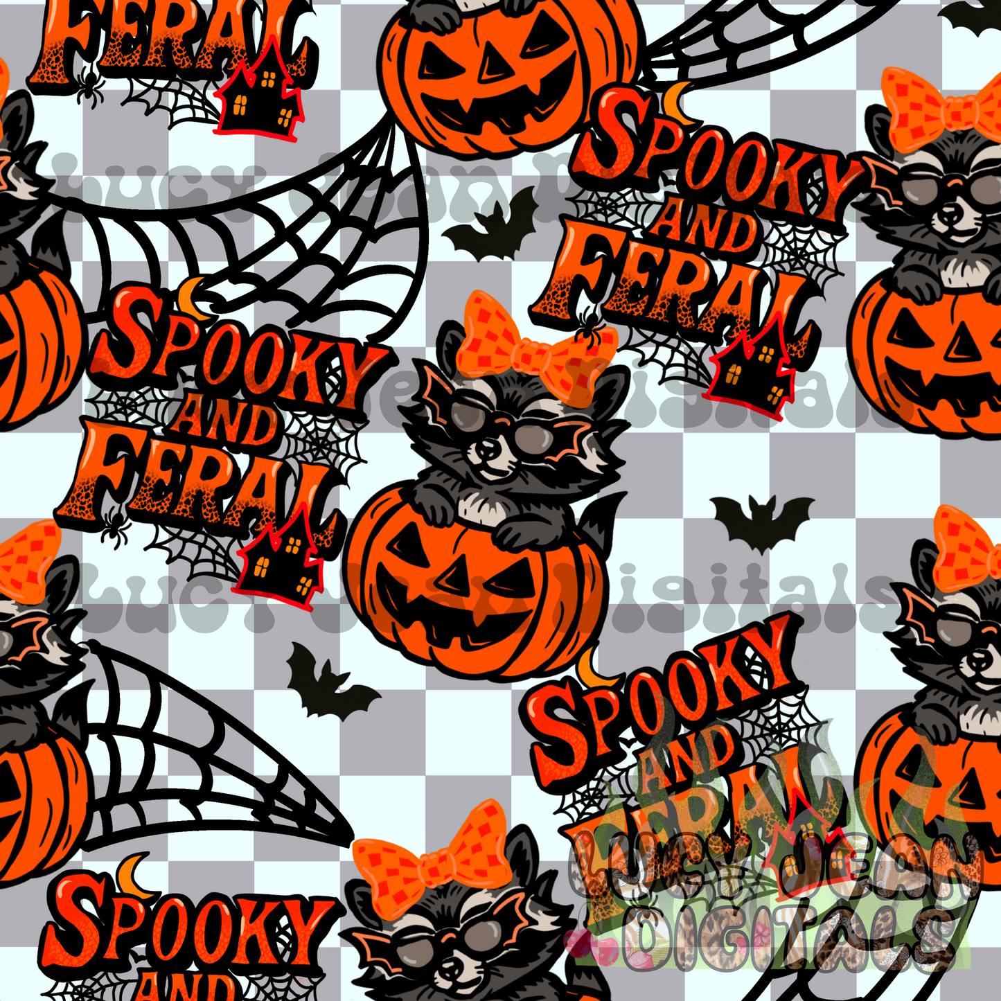 Girl Feral Pumpkins Seamless File