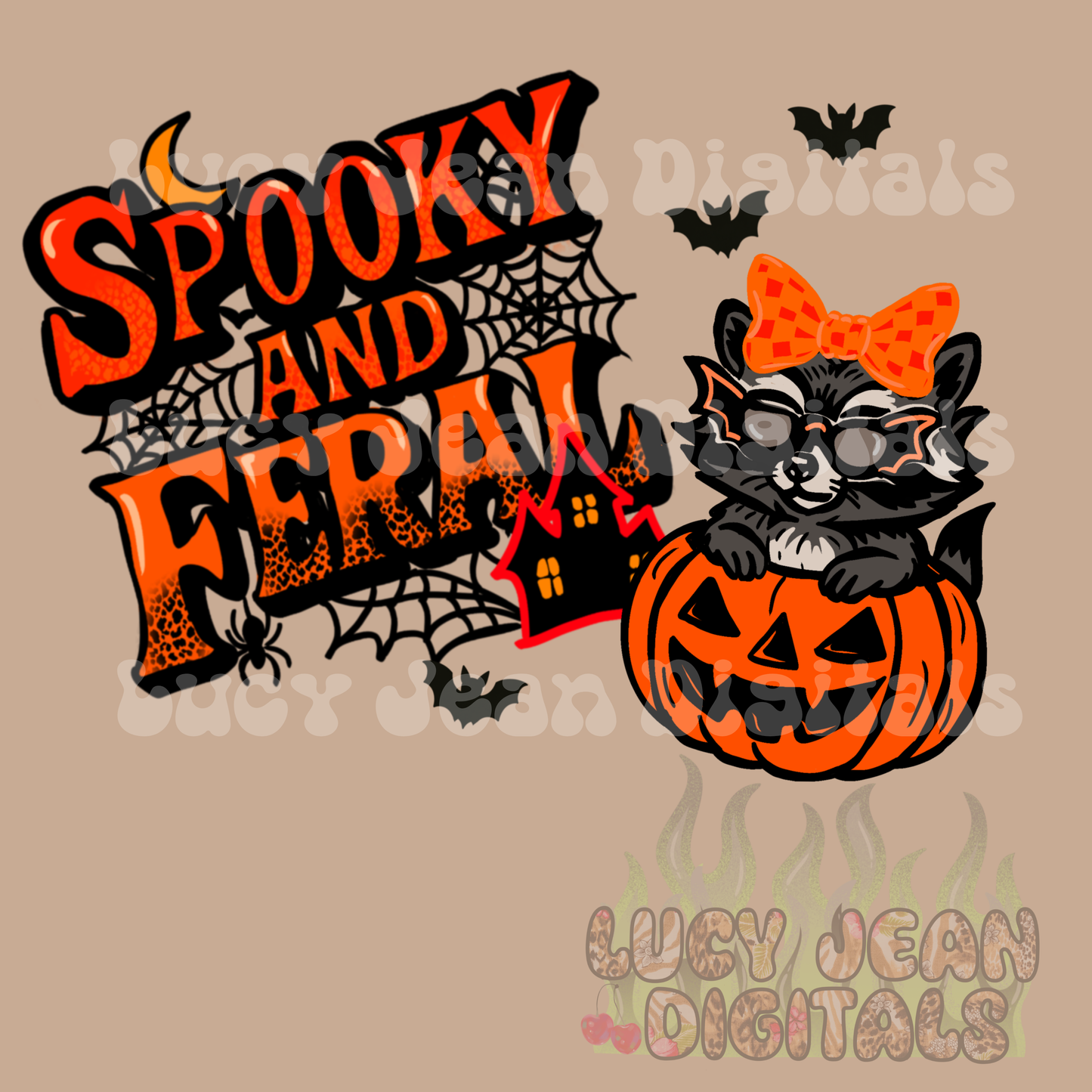 Girl Feral Pumpkins PNG