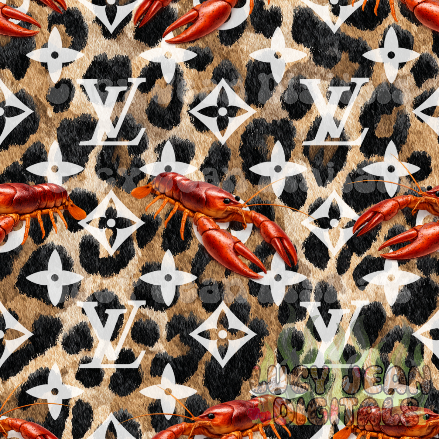 Boujee cheetah crawfish Seamless File