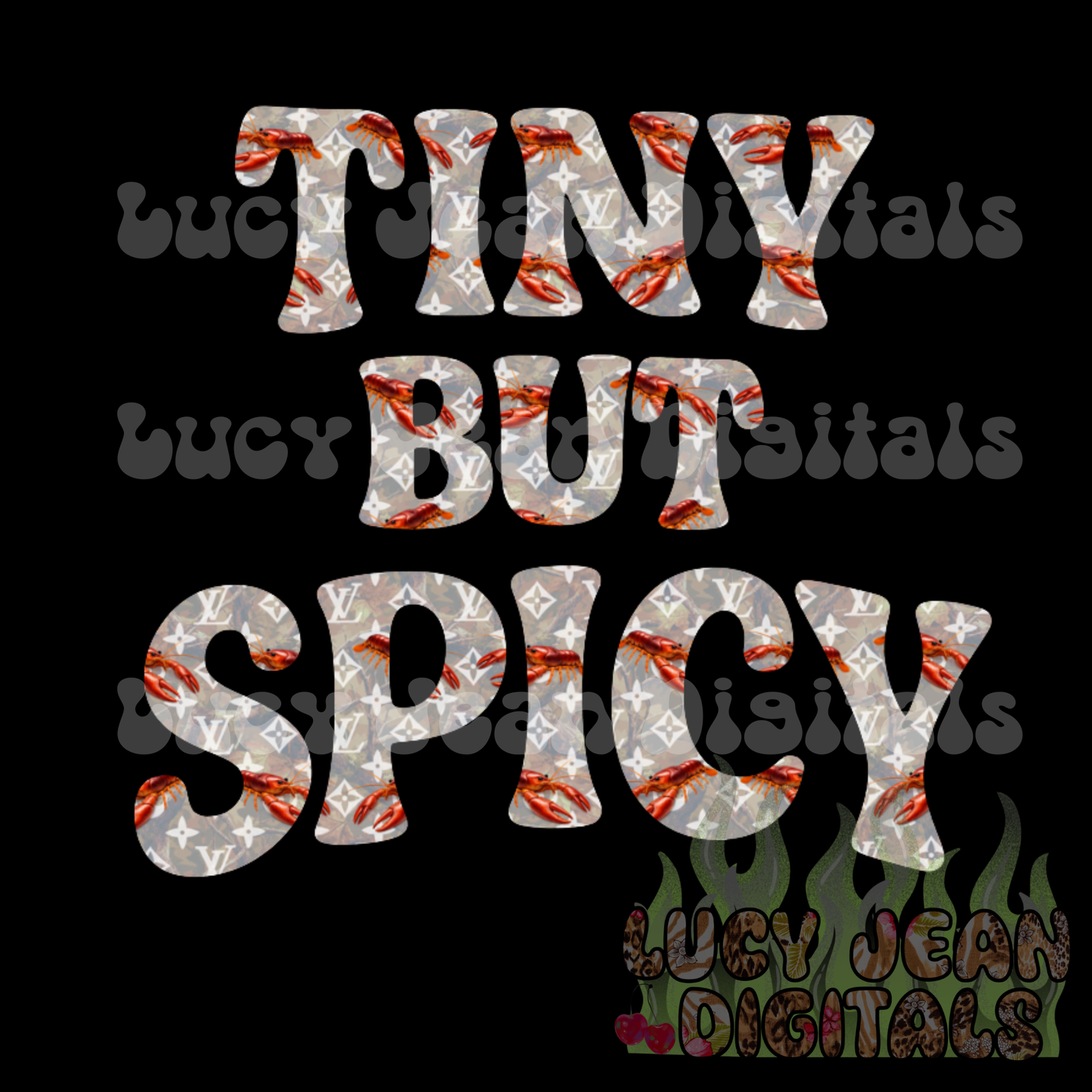 Boujee camo Tiny but Spicy PNG