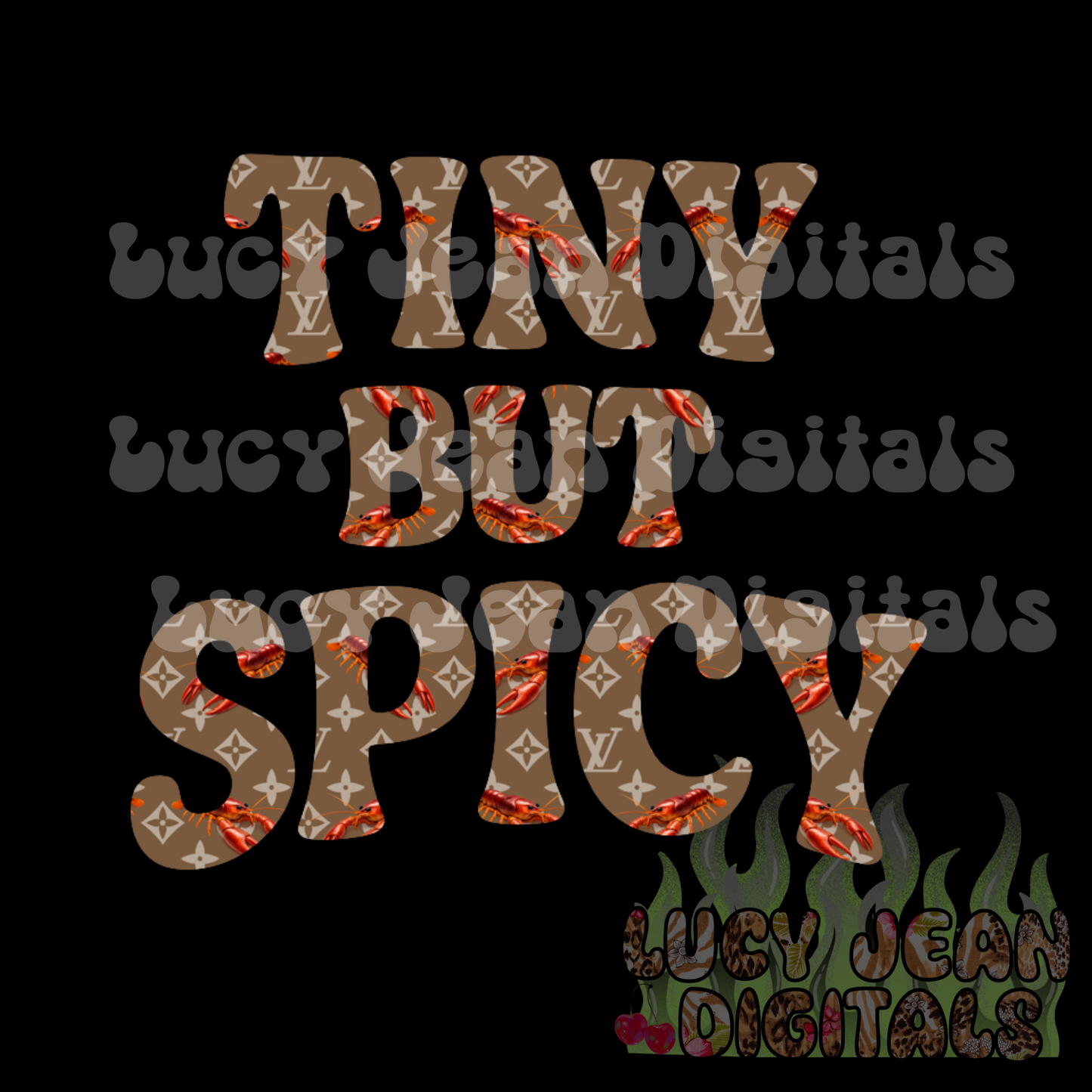 Boujee brown Tiny but Spicy PNG