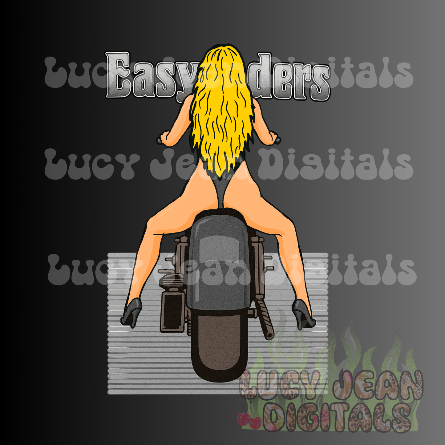 ER motorcycle magazine blonde PNG