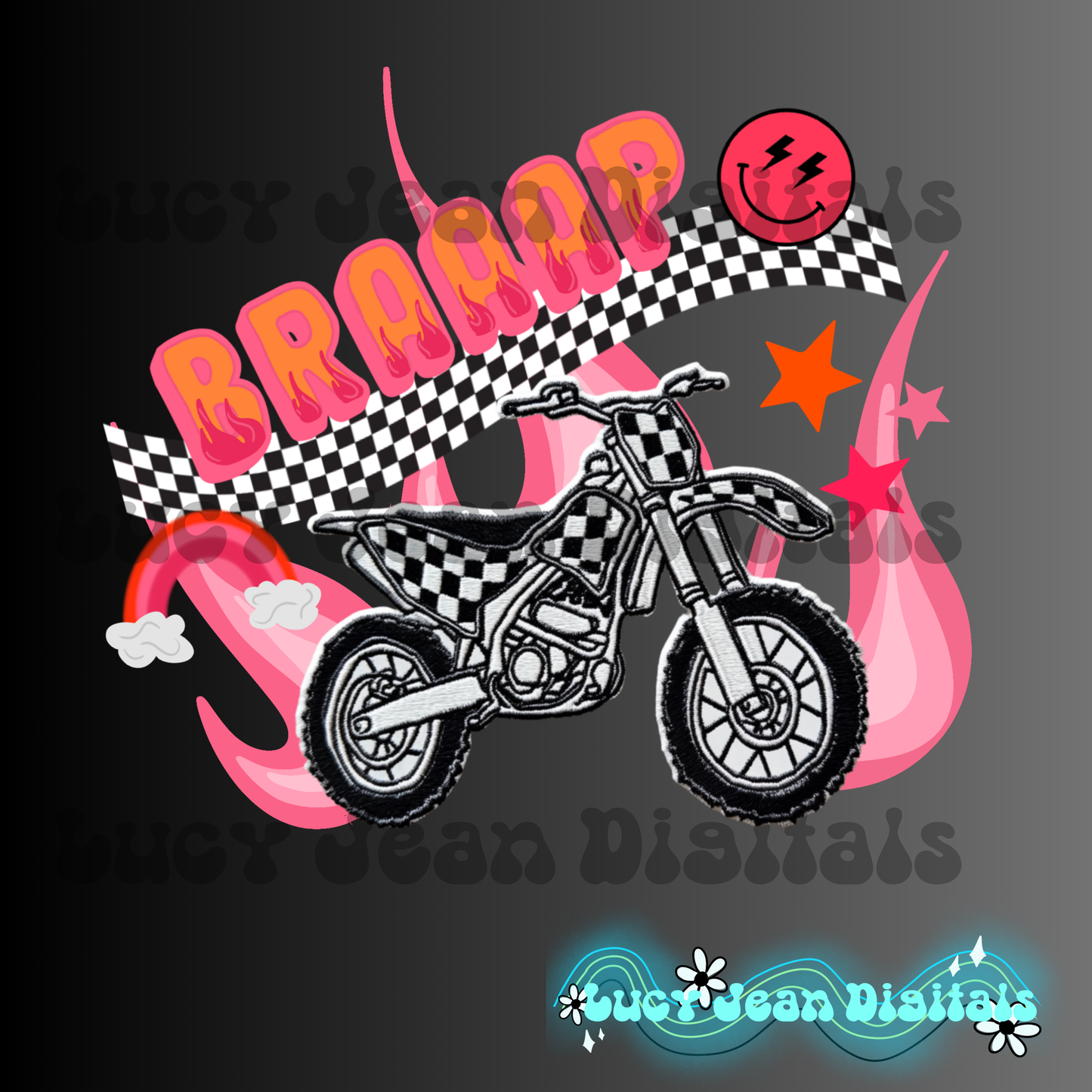 Braaap Dirtbike patch PNG