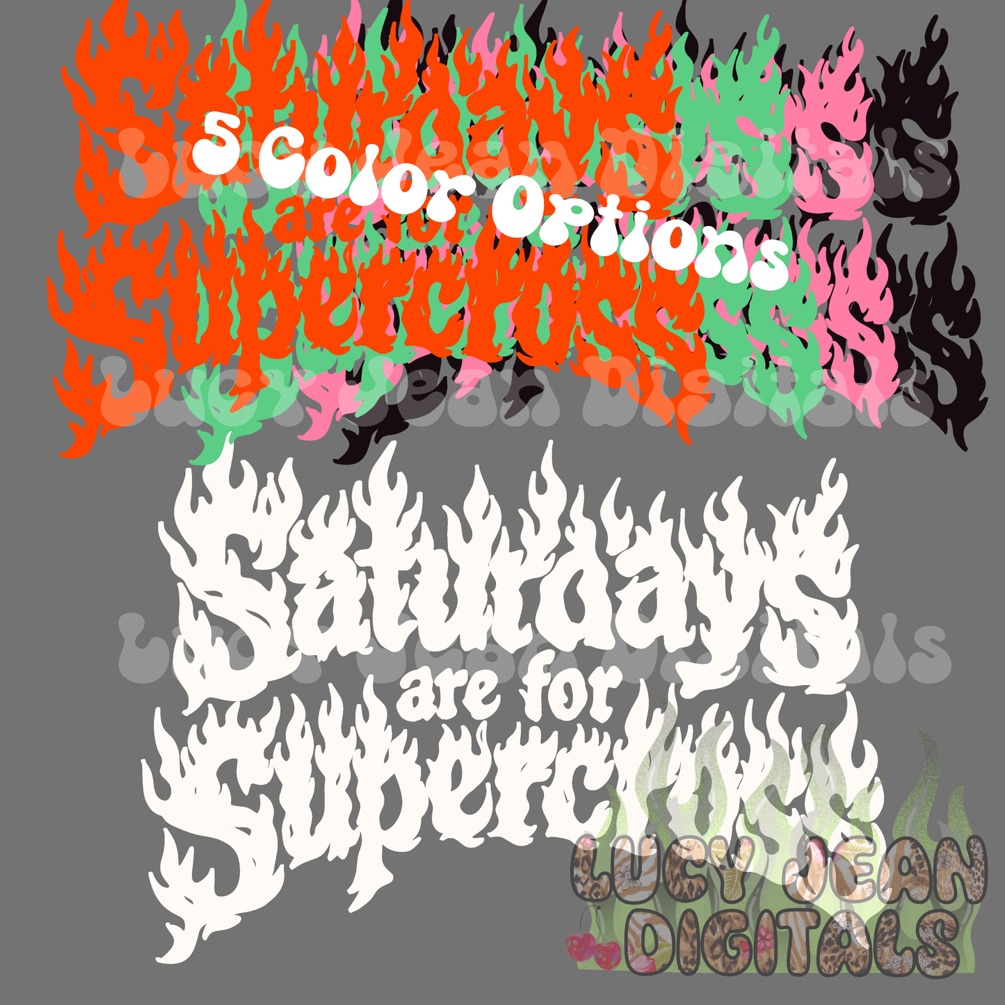 Saturdays are for supercross flames PNG (Solids Bundle)