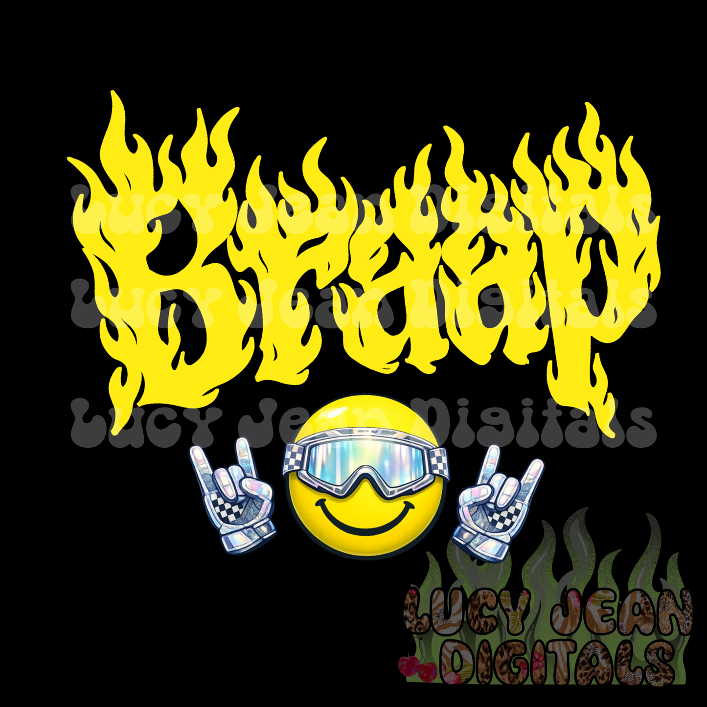 Braap smiley PNG (3 colorway bundle)