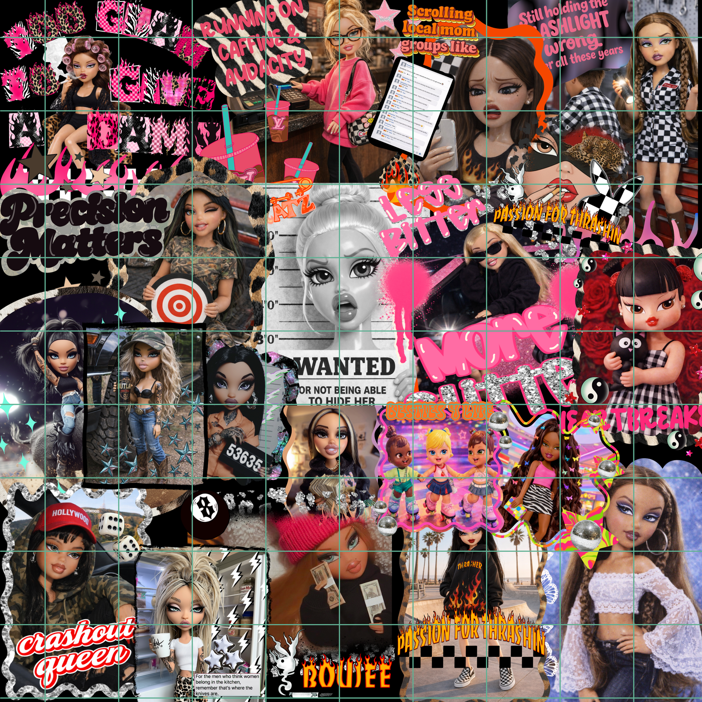 SEAMLESS FILE & PNG BUNDLE BADDIE BRATZ COLLAB. NO DISCOUNT CODES