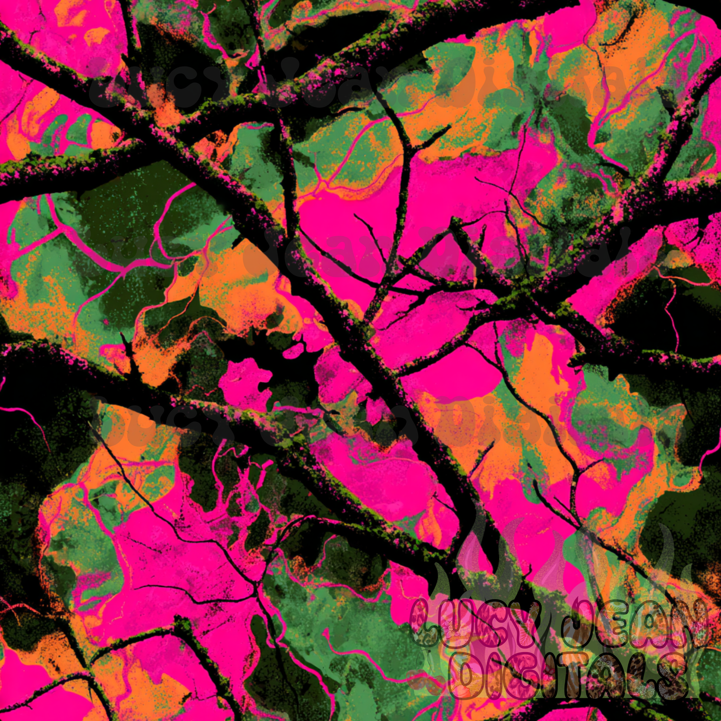 Bold bright neon camo Seamless File -2026