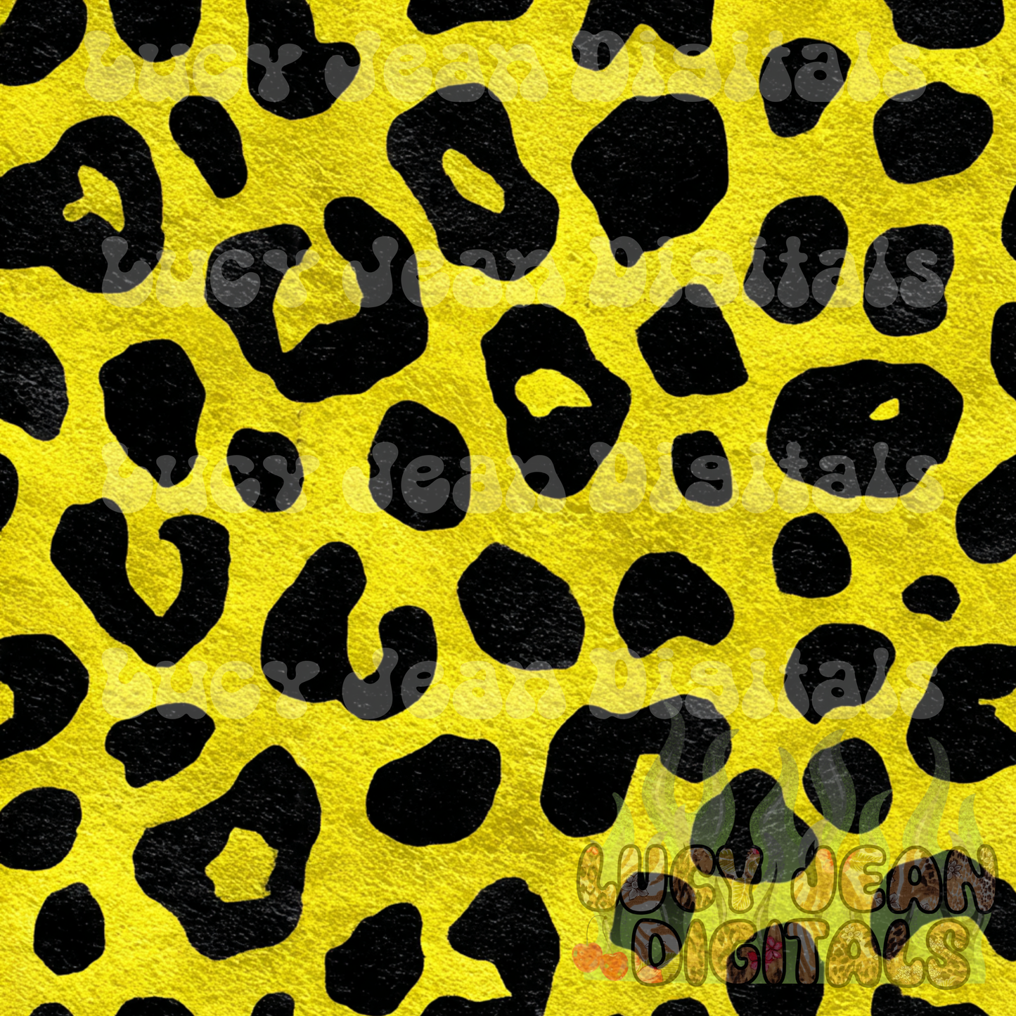 neon yellow cheetah Seamless File -2026