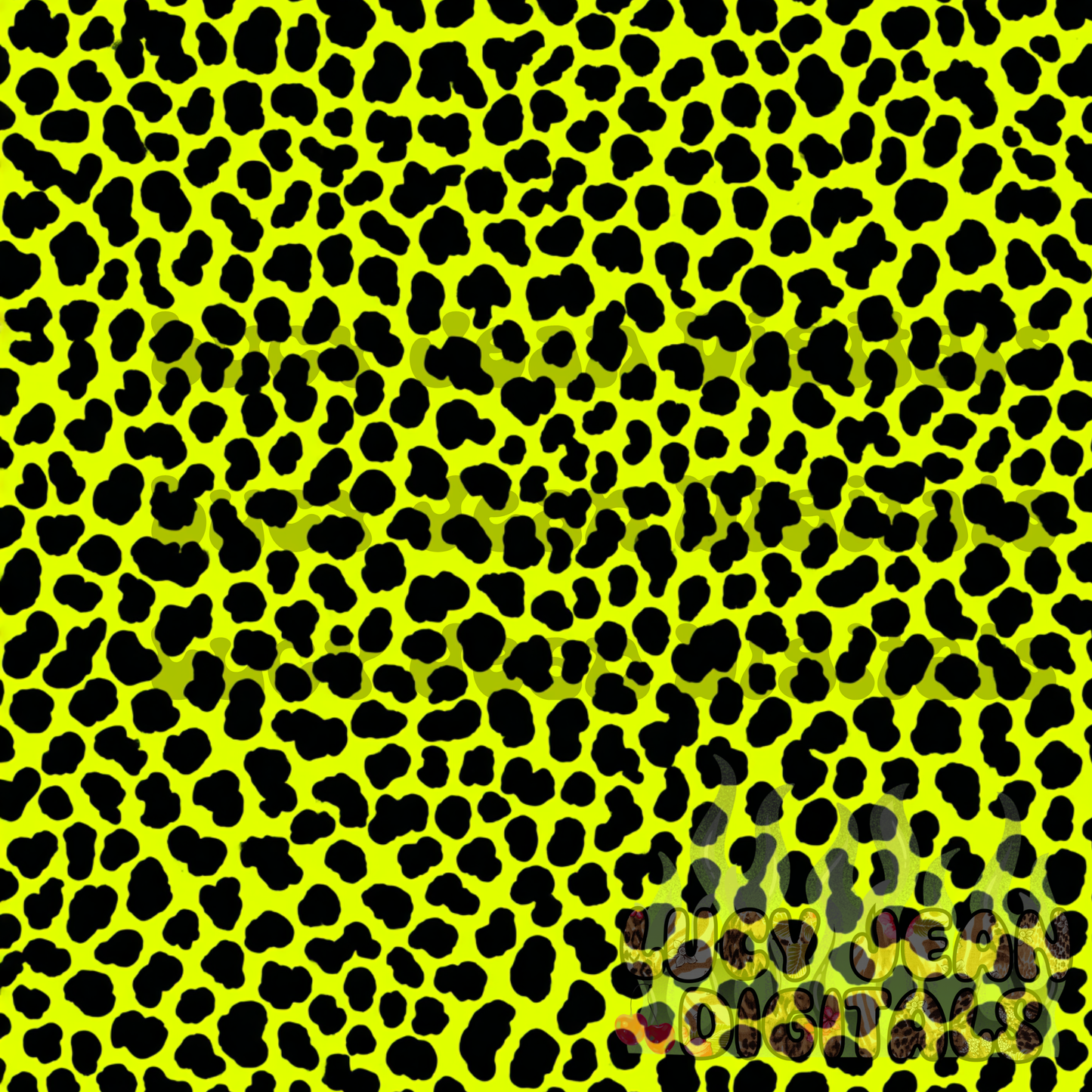Animal print neon green black Seamless File -2026