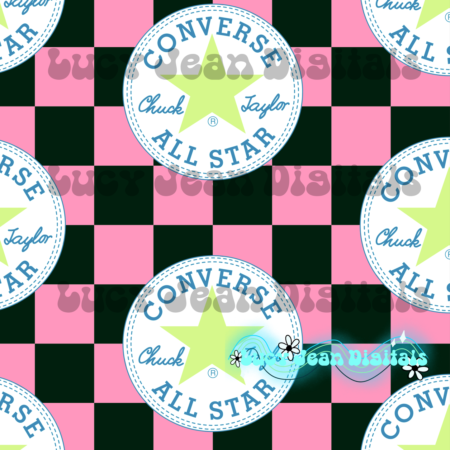 Peachy checkered sneakers Seamless File