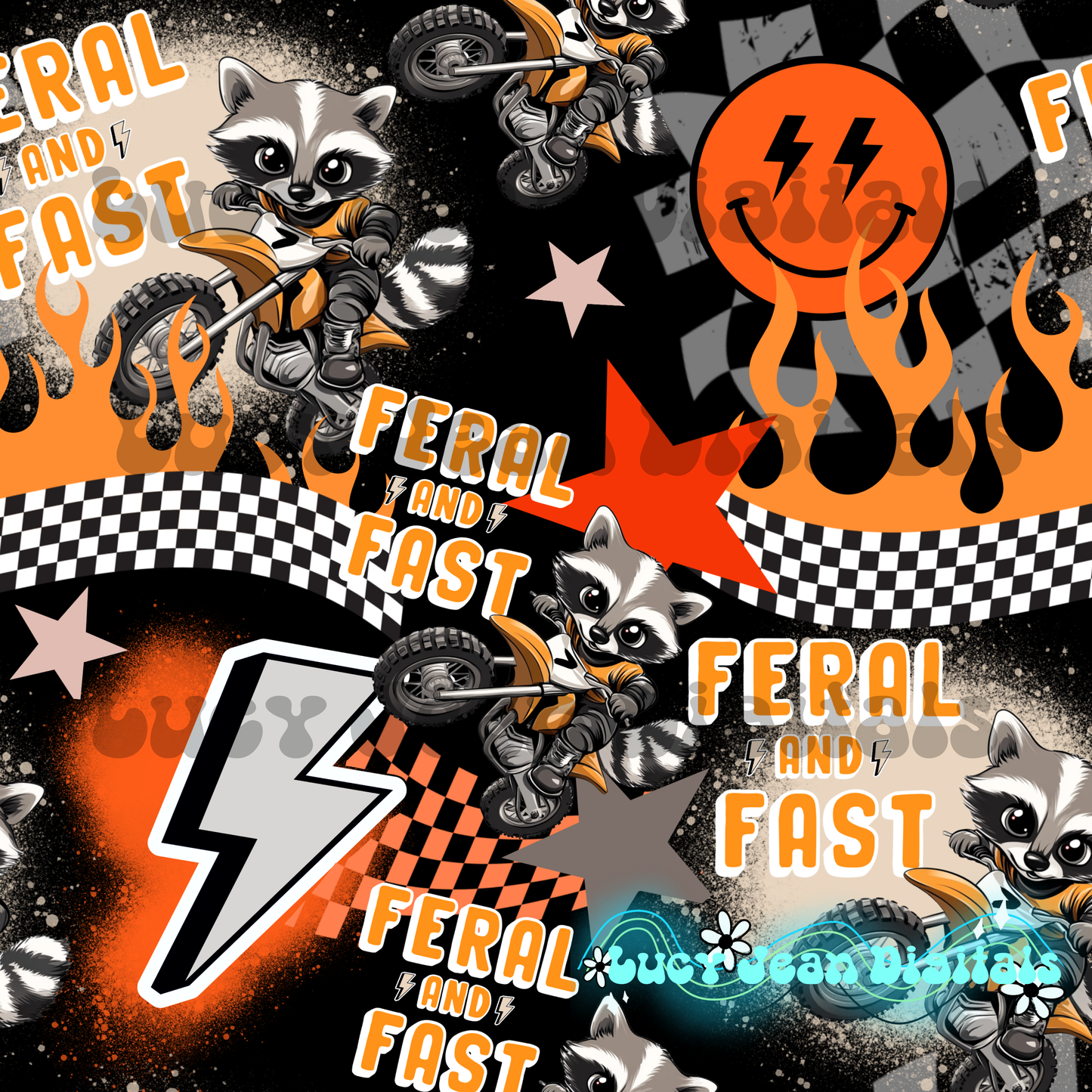 Feral & Fast Orange Seamless File