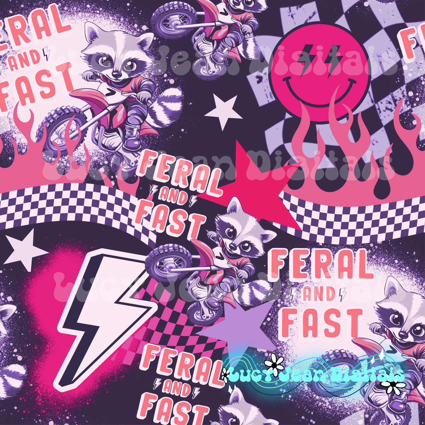 Feral & Fast pink Seamless File