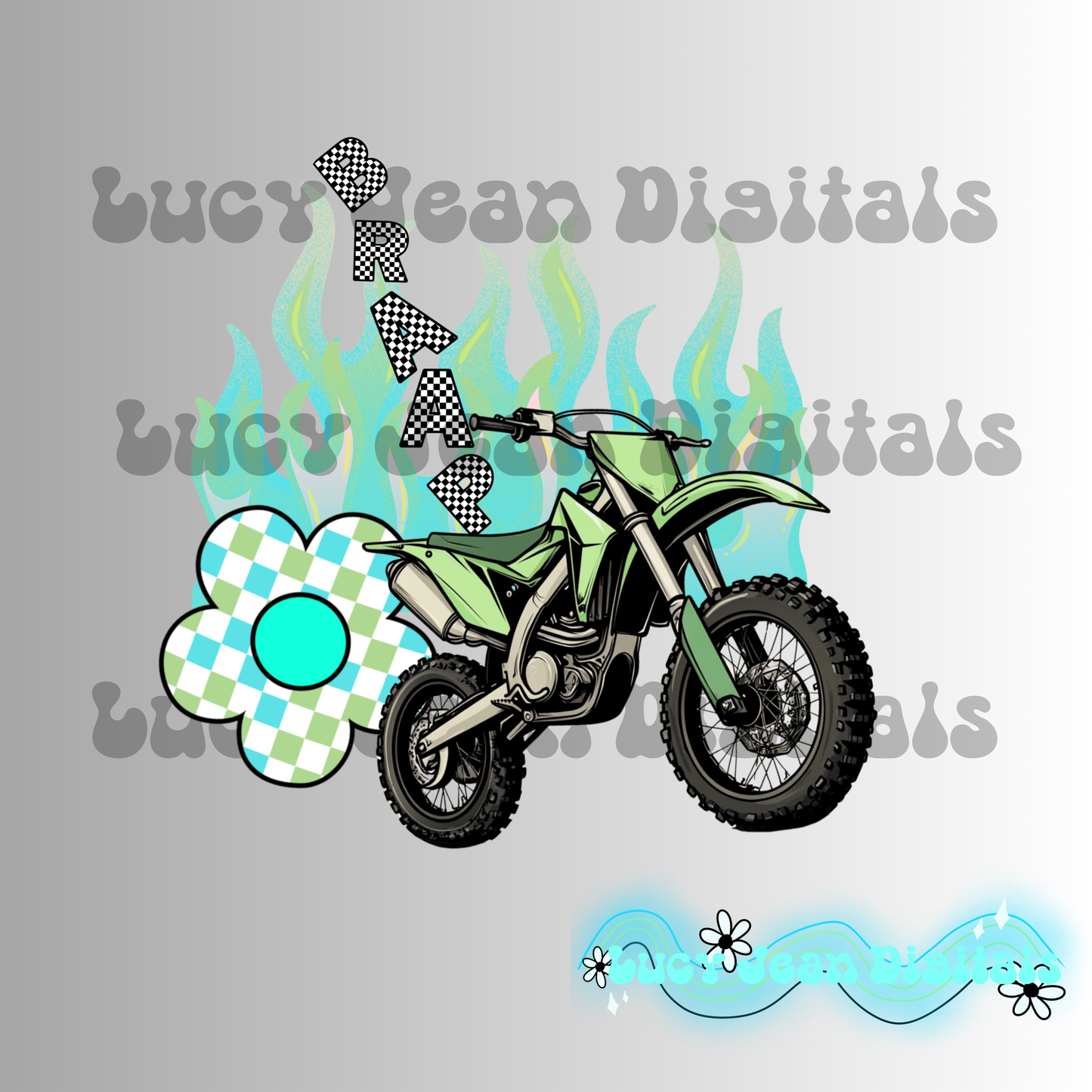 Teal Braap Moto PNG