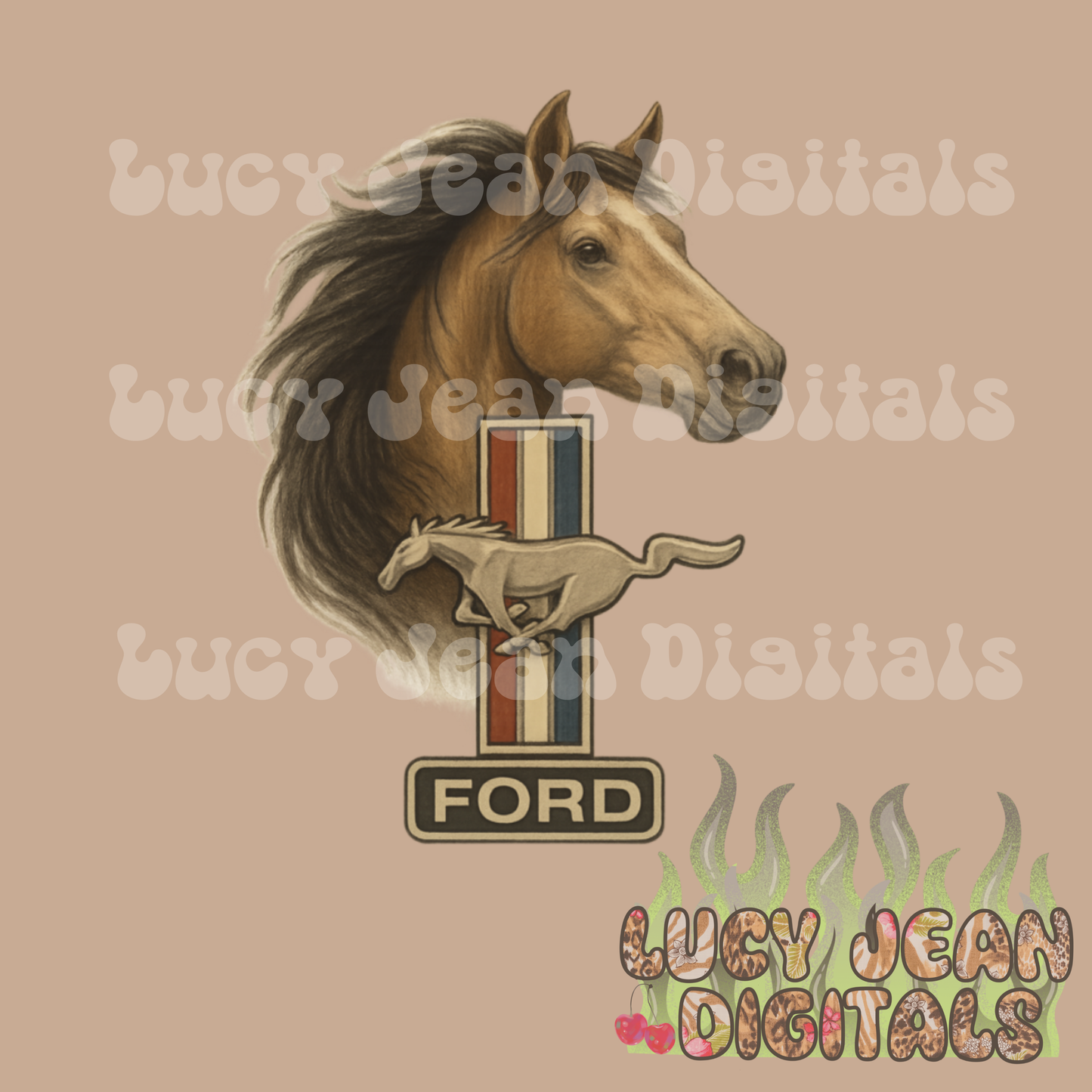 Vintage horse car PNG