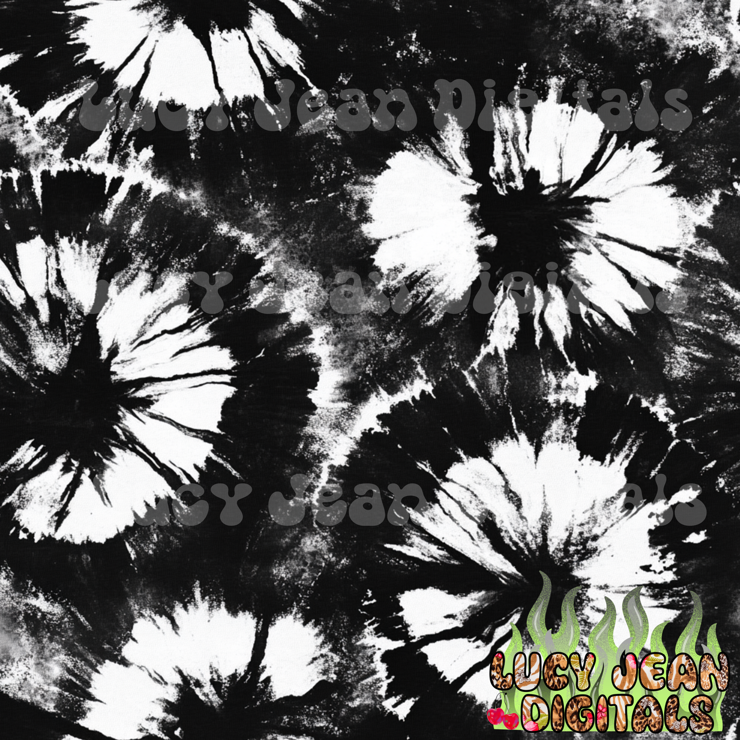 Black and white tie dye Seamless File