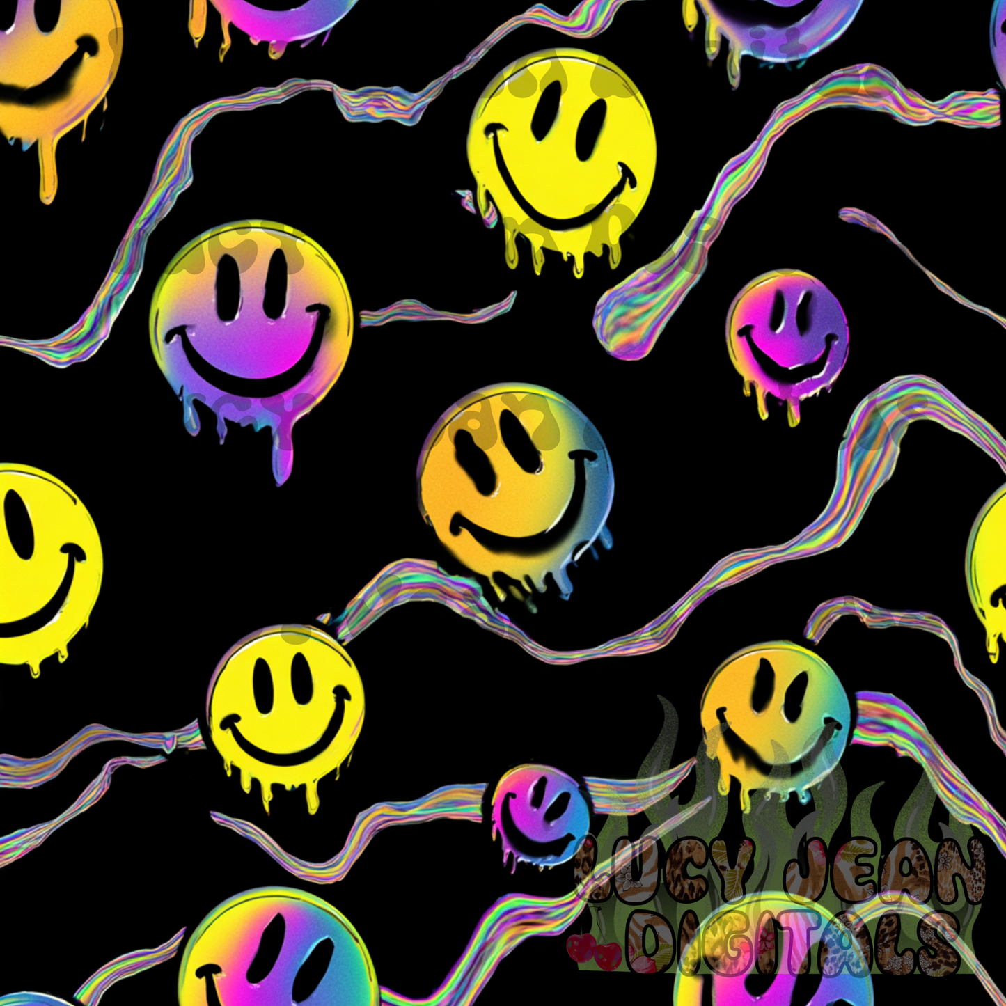 Holographic Smiley Seamless File