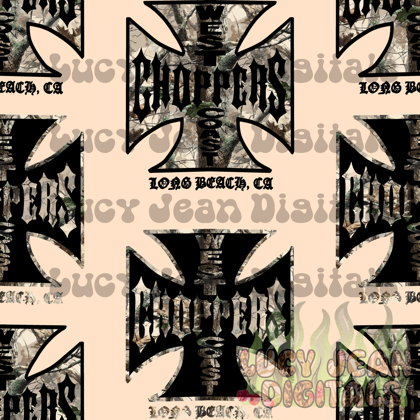 WC choppers motorcycle Camo Seamless File- 2026