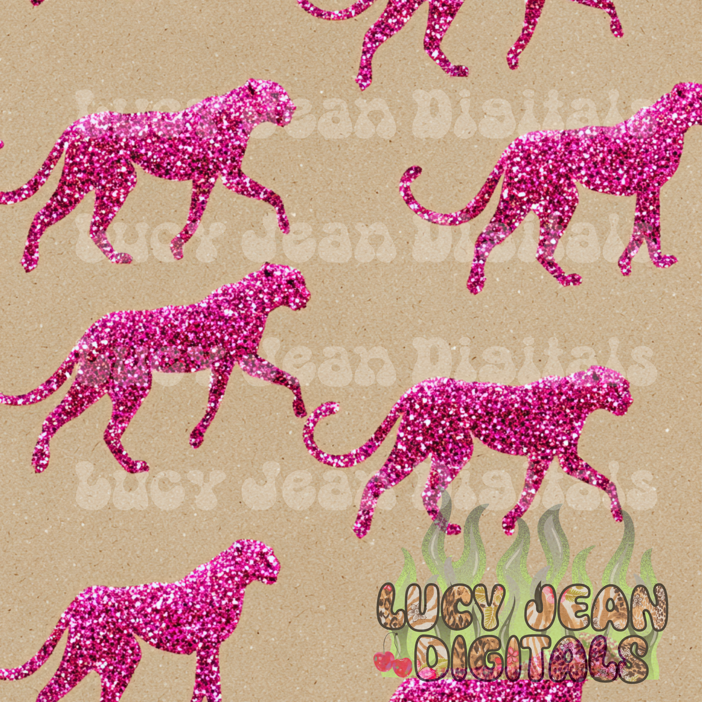 Pink Glitter Cheetah Seamless File