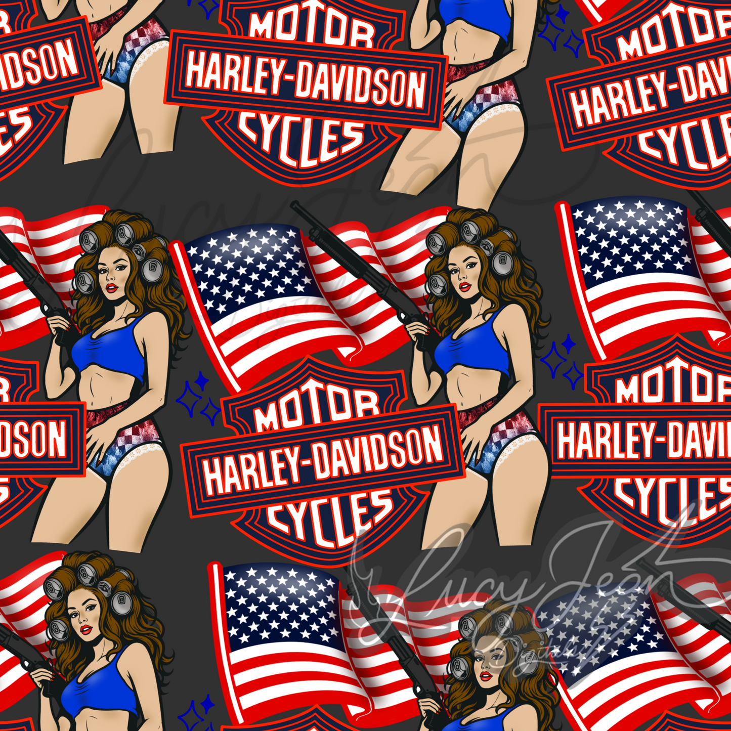 All American HD motorcycle Babe seamless File- 2026