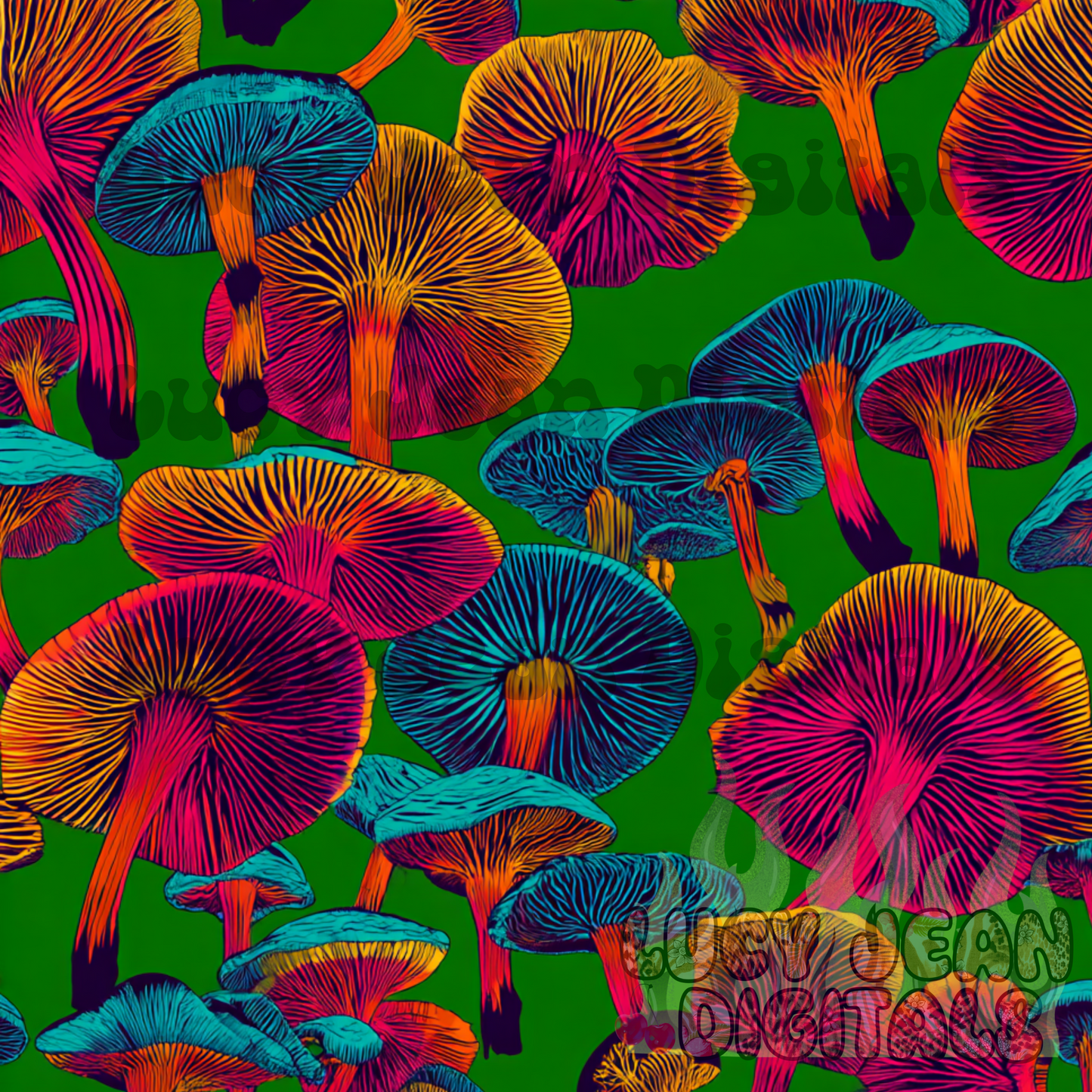 Trippy Mushrooms Seamless File