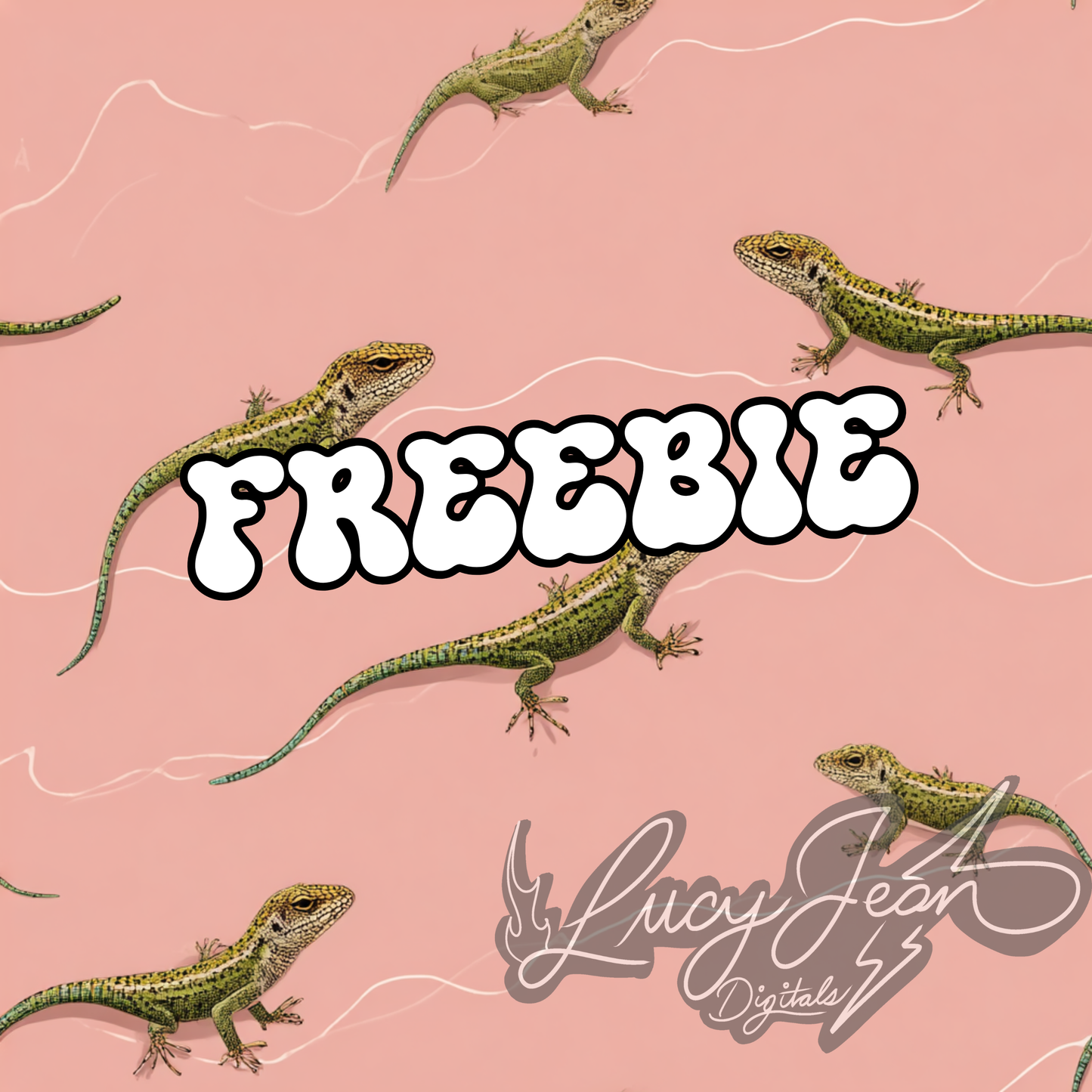 Lizzy the lizard Freebie Seamless File - 2026