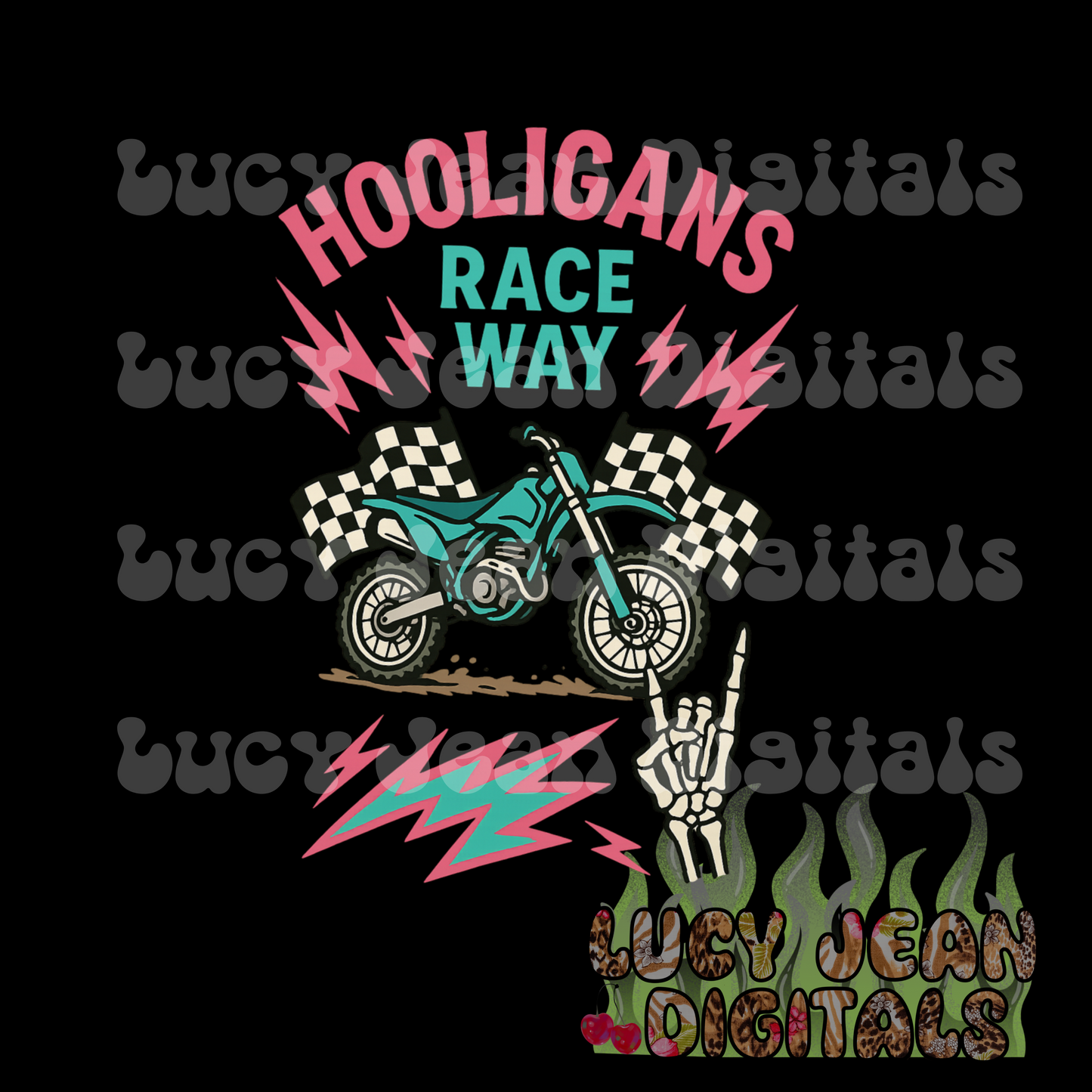 Hooligans Raceway Pink Dirtbike PNG