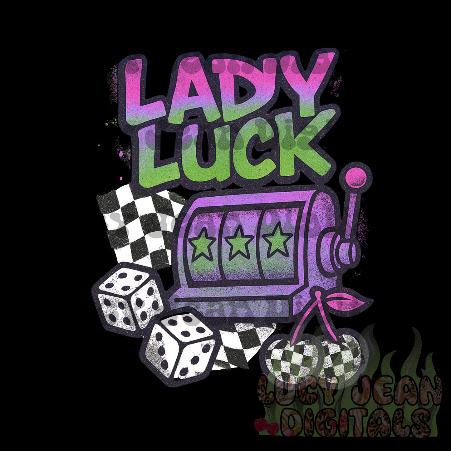 Lady Luck Slot machine purple PNG